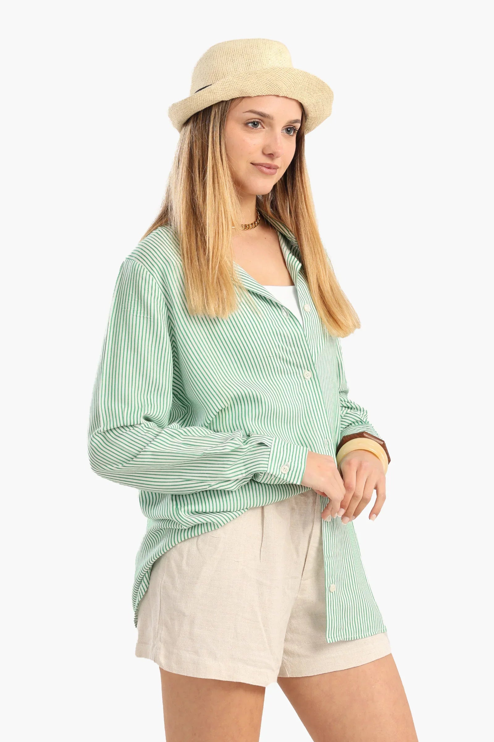 Classic Striped Poplin Shirt