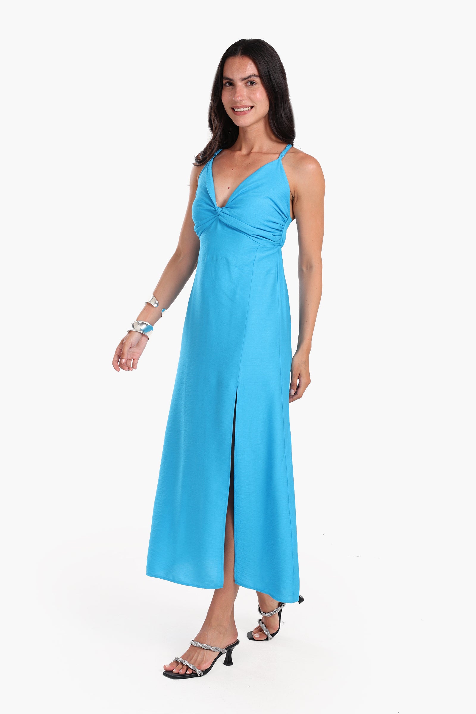 Crisscross Back Midi Dress
