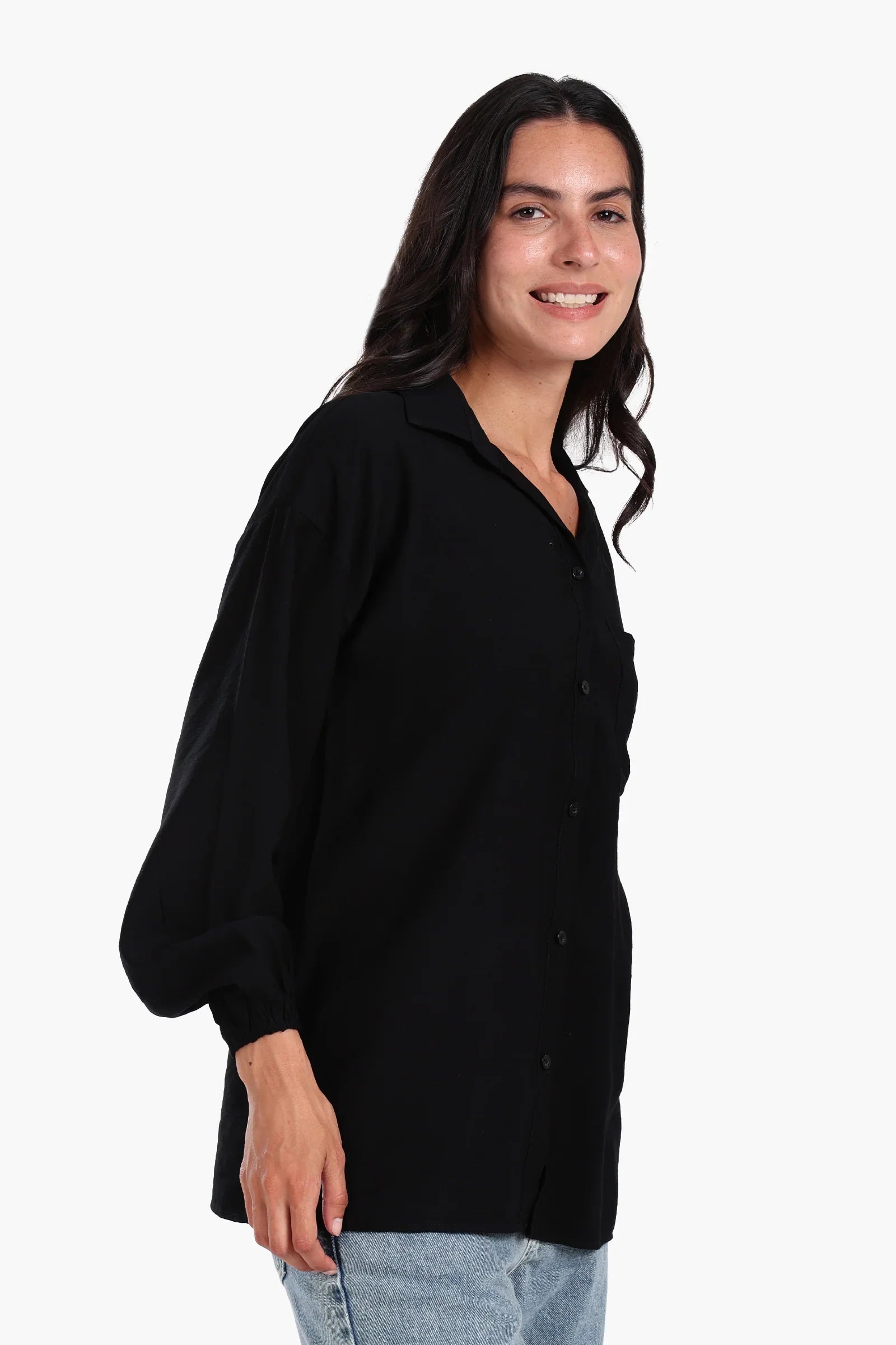 Shirt with Elastic Cuffs