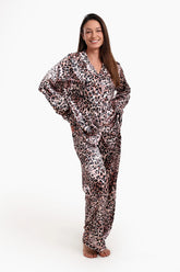 Tiger Print Satin Pyjama