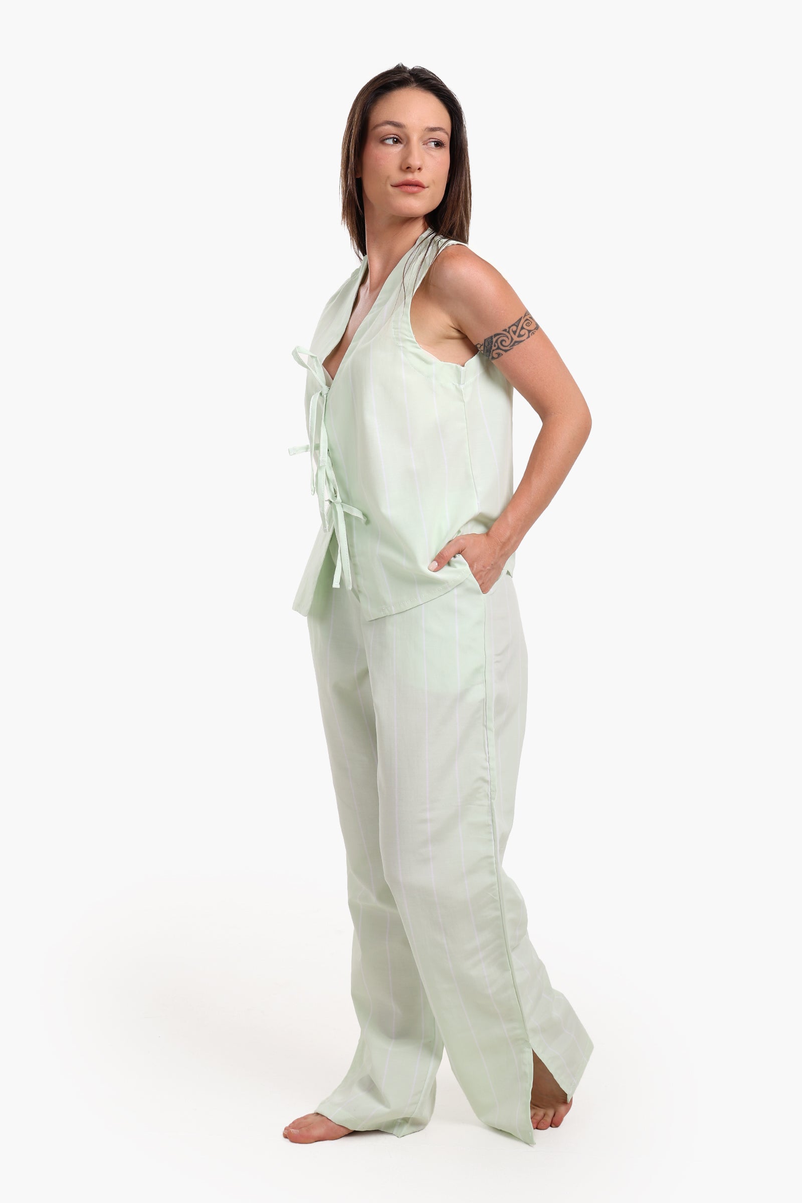 Tie Front Pyjama Set