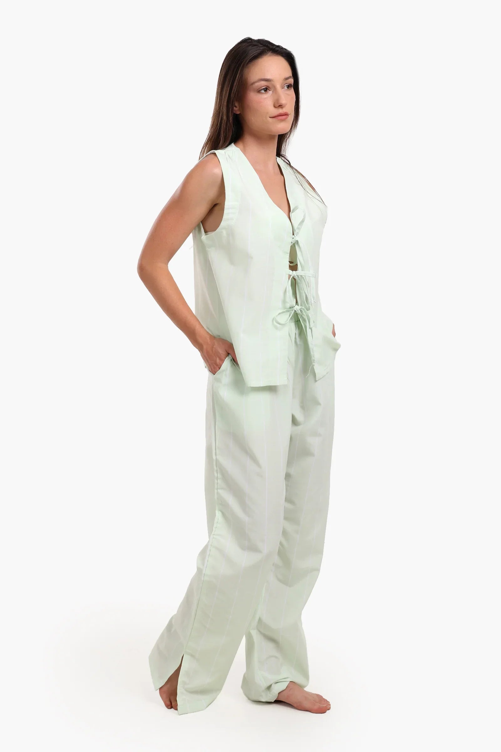 Tie Front Pyjama Set