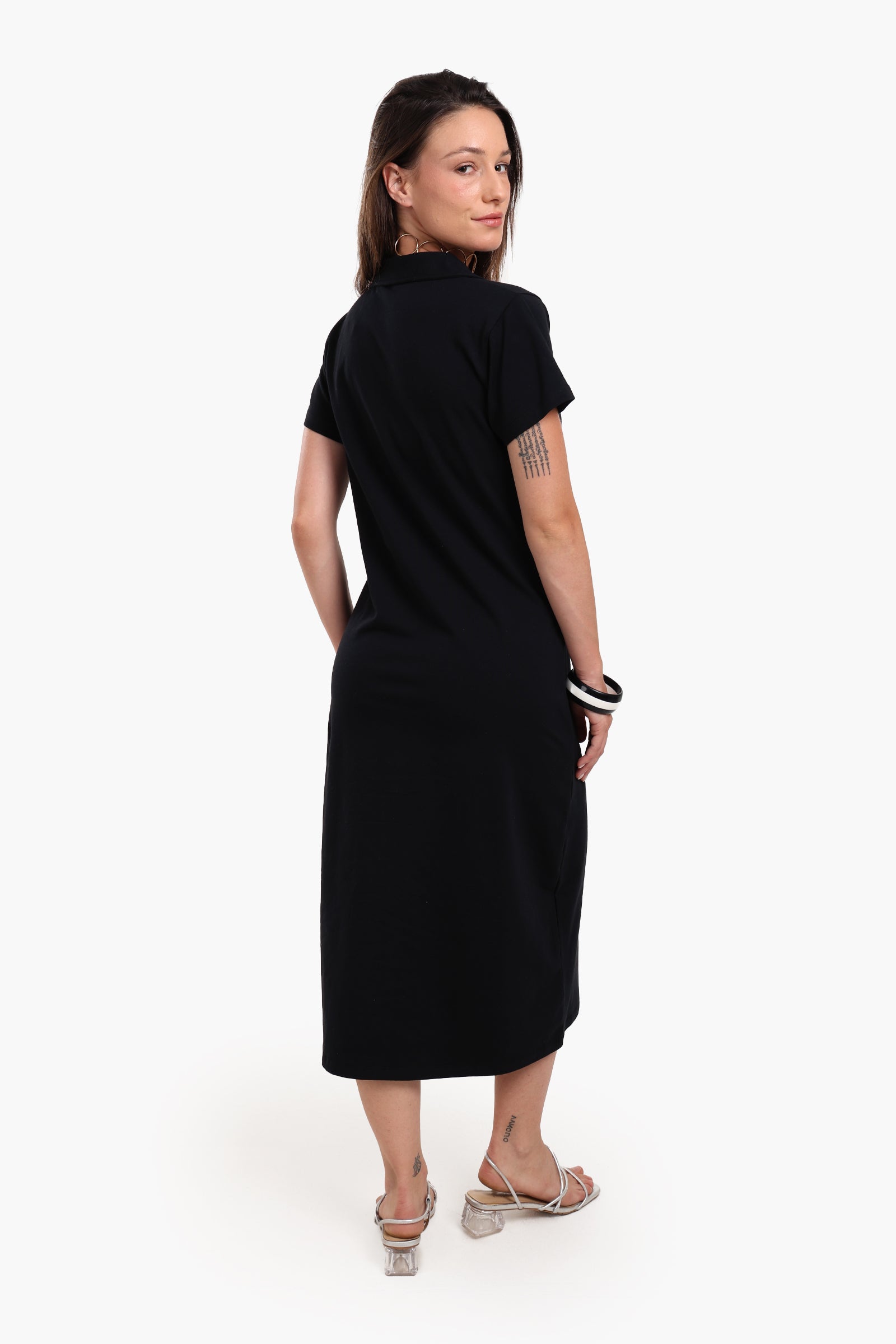 Polo Neck Midi Dress