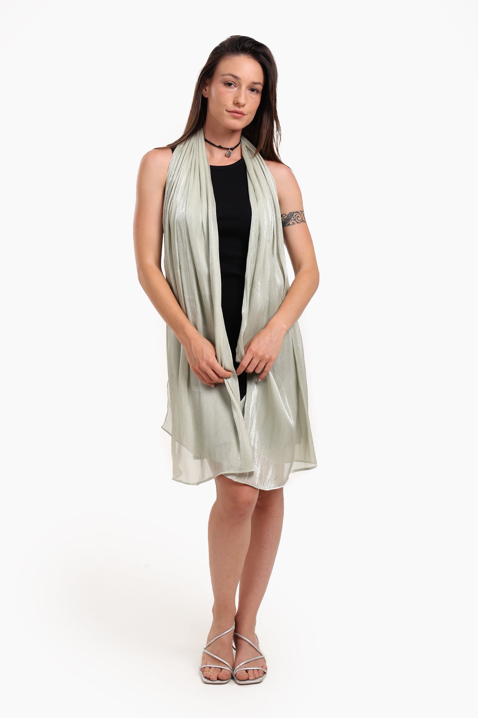 Cotton Organza Crinkle Scarf