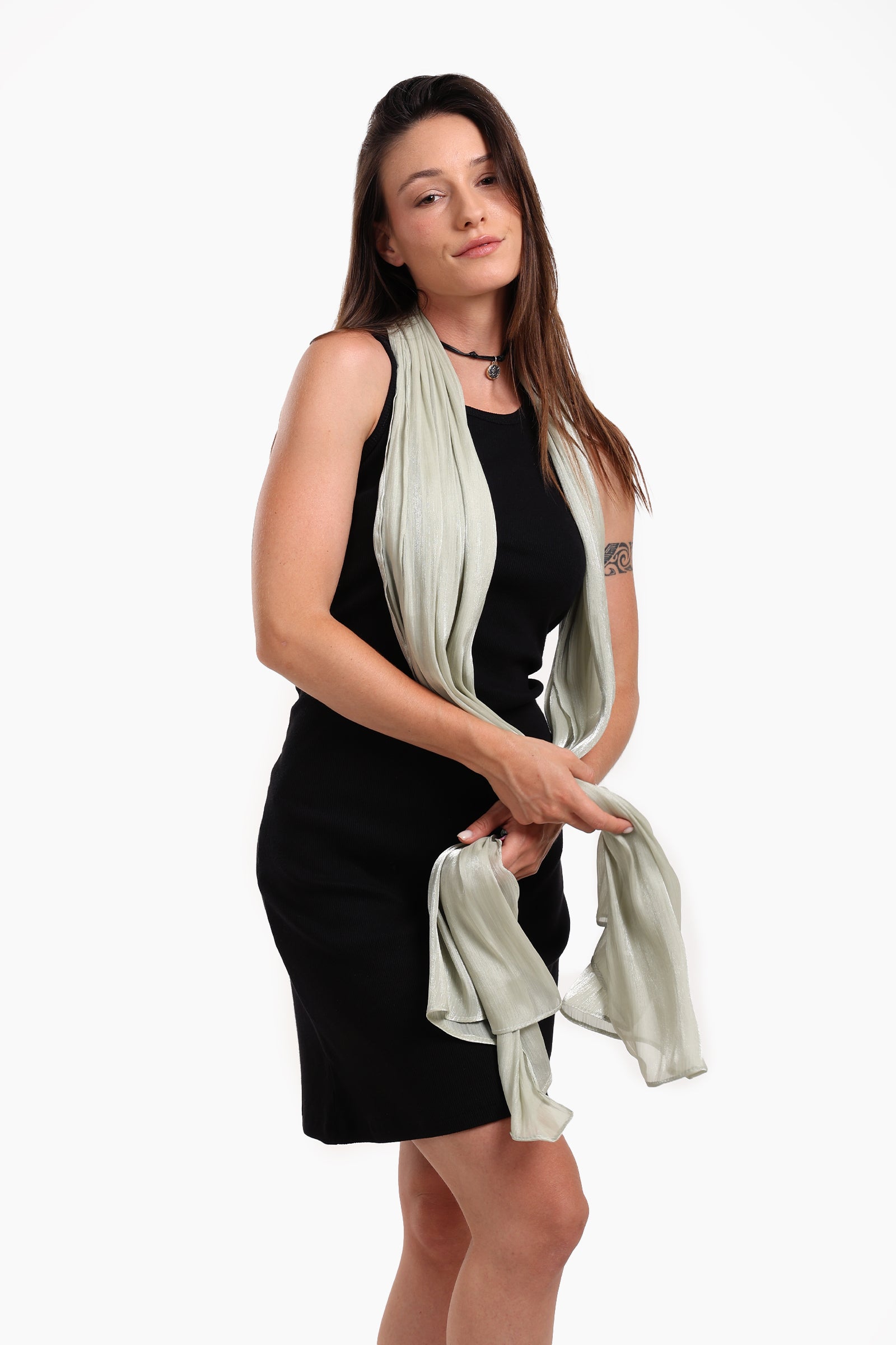 Cotton Organza Crinkle Scarf