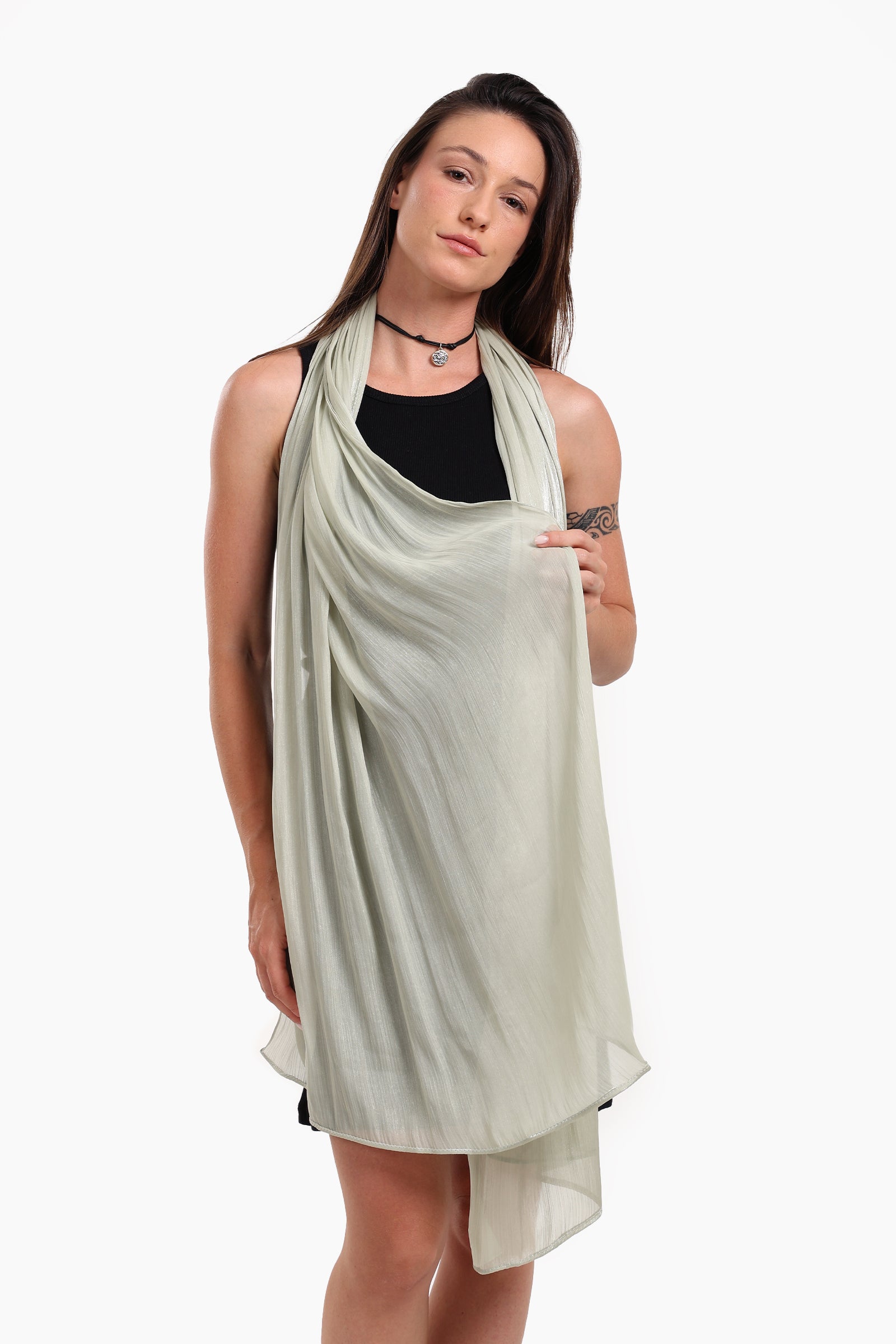 Cotton Organza Crinkle Scarf