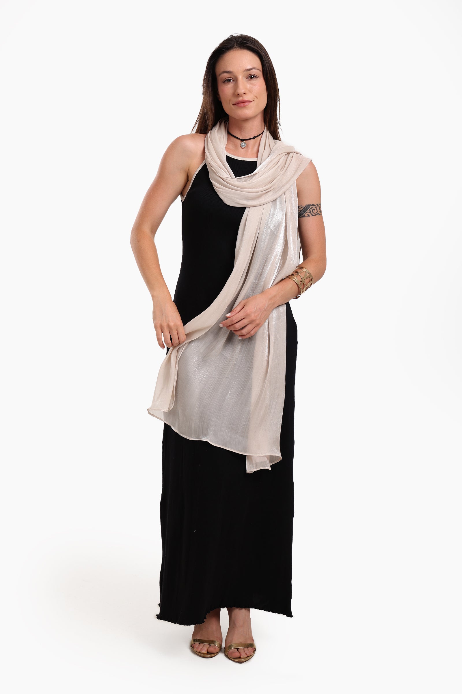 Cotton Organza Crinkle Scarf