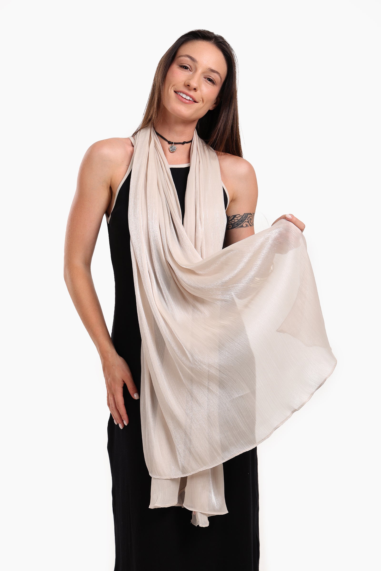 Cotton Organza Crinkle Scarf