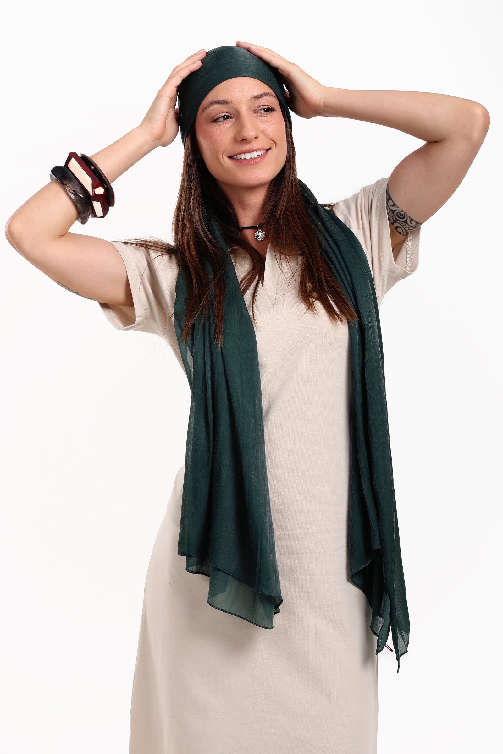 Cotton Organza Crinkle Scarf