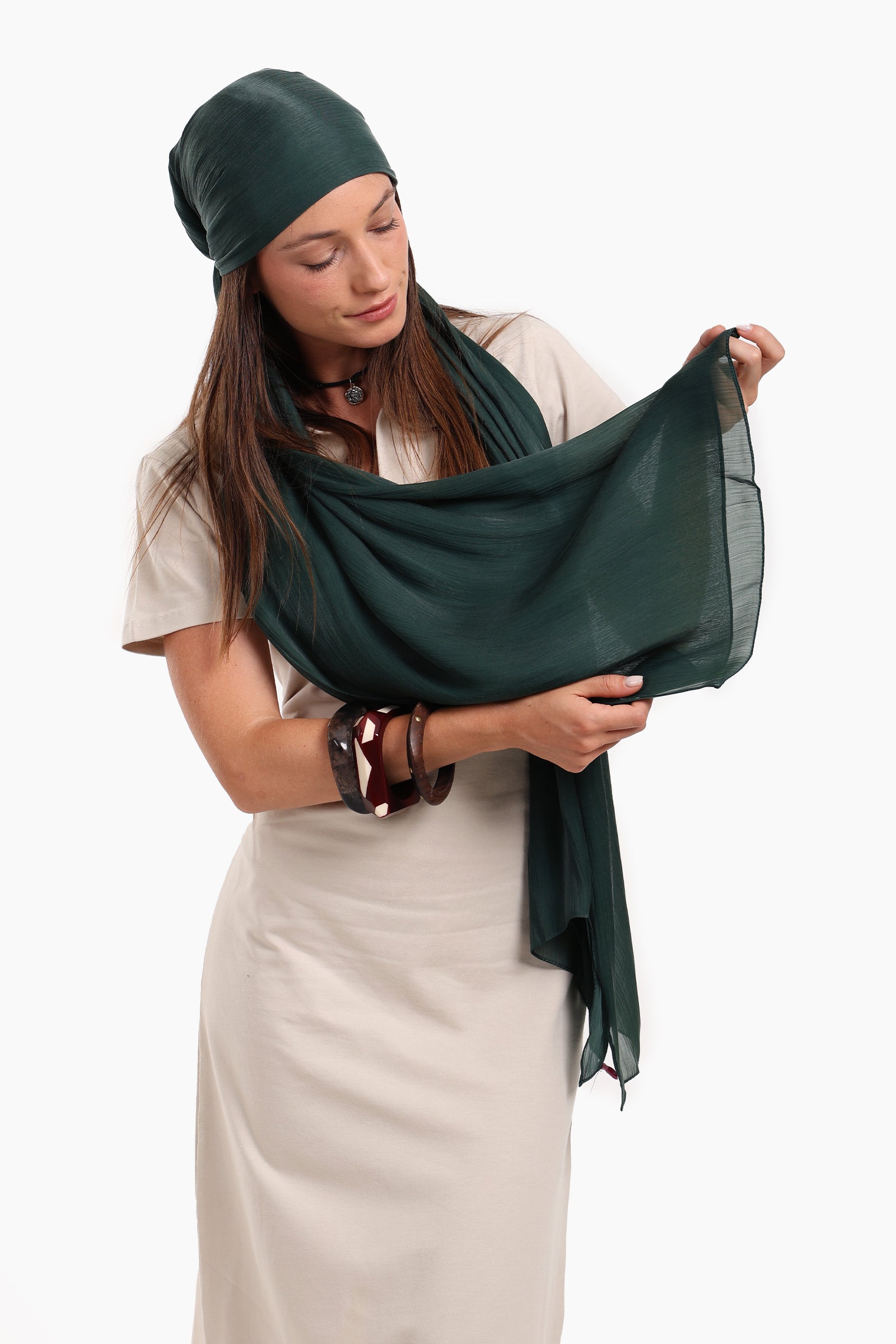 Cotton Organza Crinkle Scarf