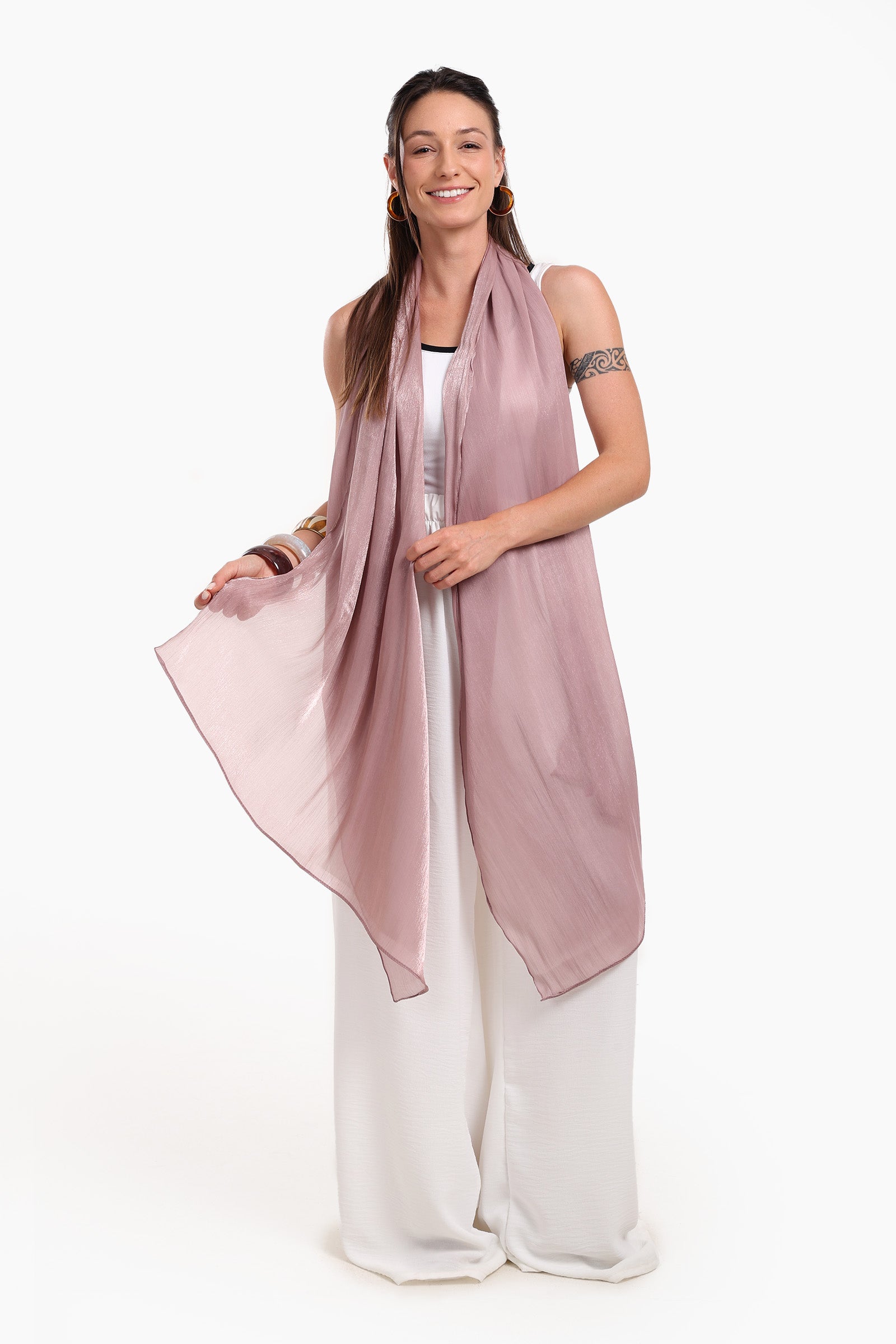 Cotton Organza Crinkle Scarf