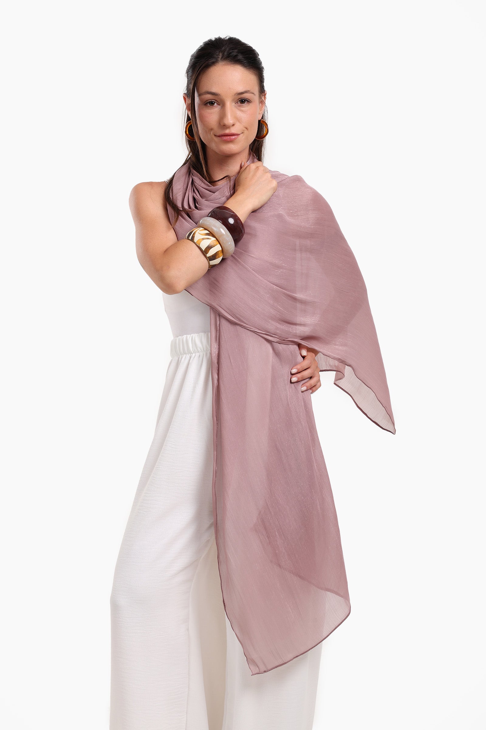 Cotton Organza Crinkle Scarf