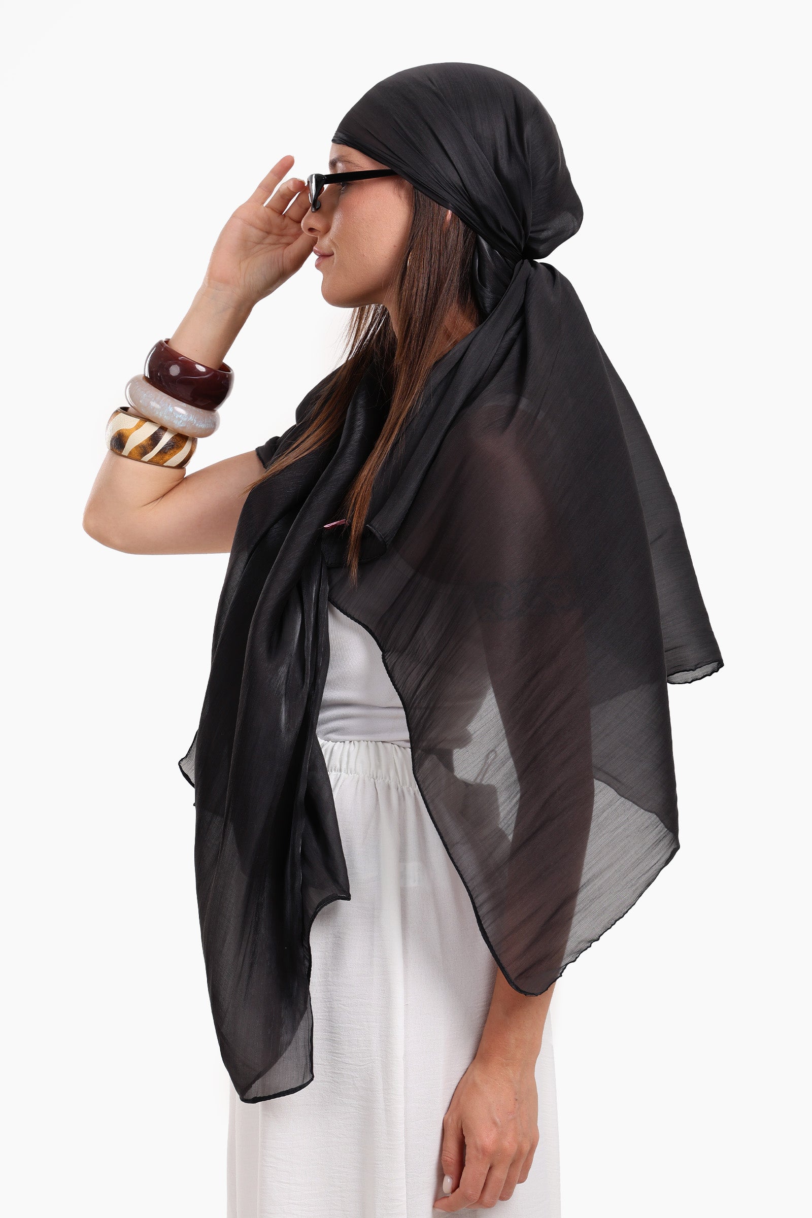 Cotton Organza Crinkle Scarf