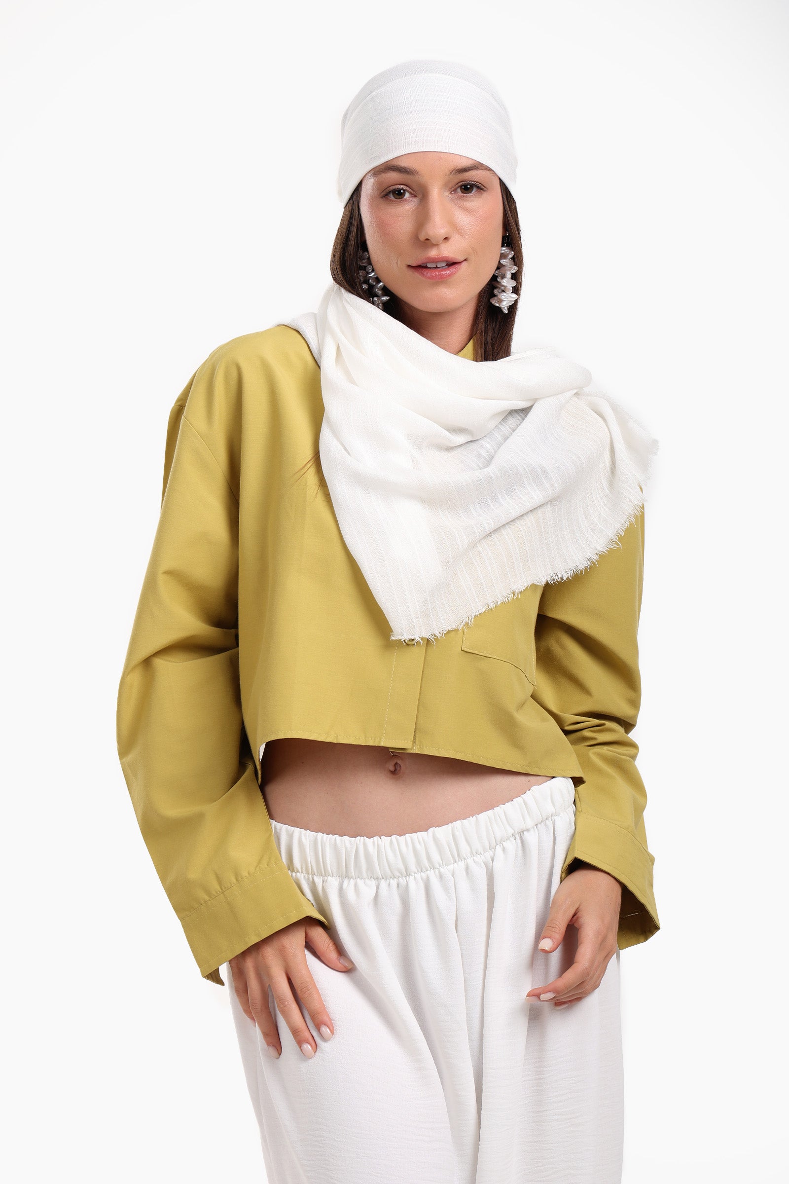 Striped Cotton Scarf