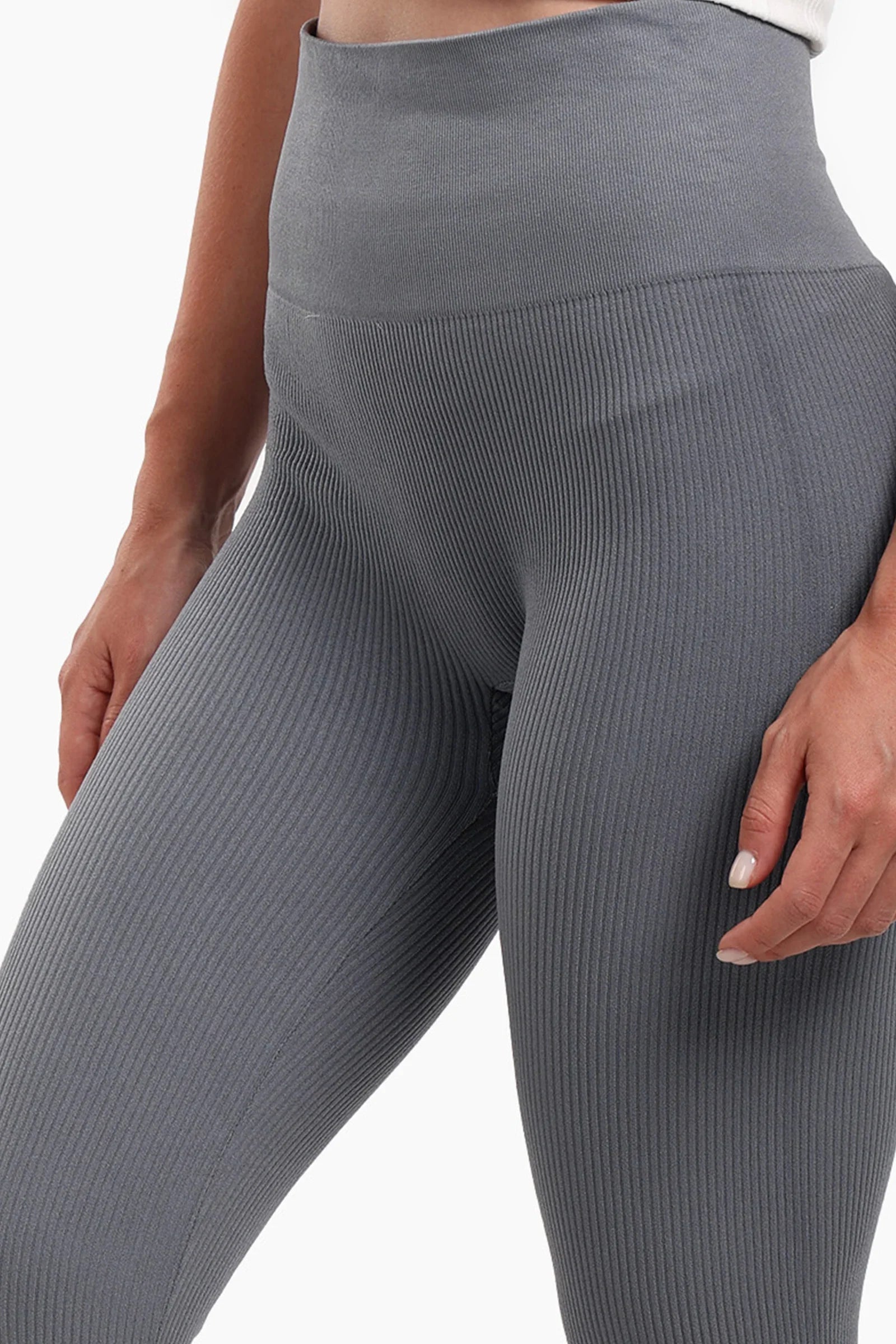 Ribbed High-Waist Leggings