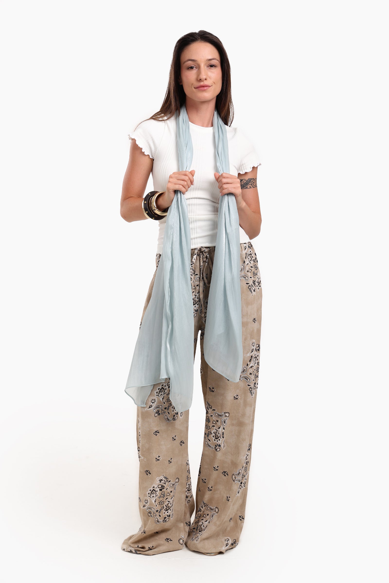 Cotton Organza Crinkle Scarf