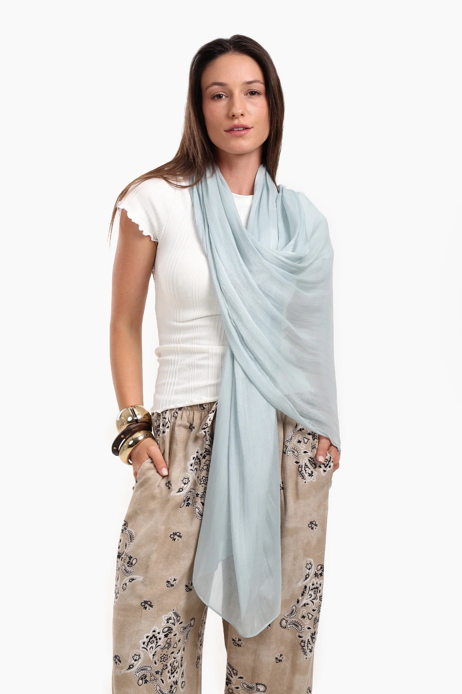 Organza Crinkle Scarf