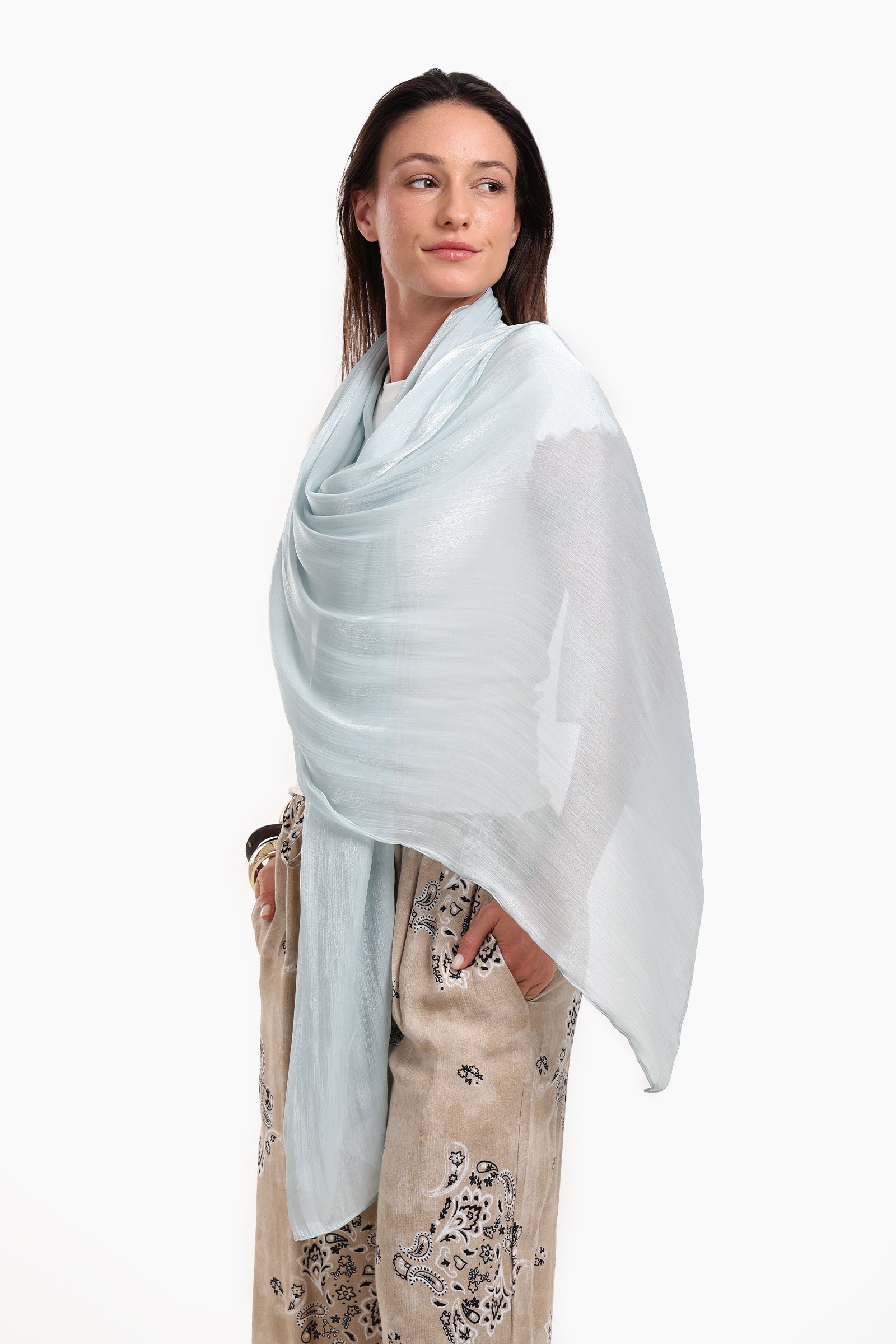 Cotton Organza Crinkle Scarf