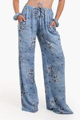 Printed Wide Leg Pants