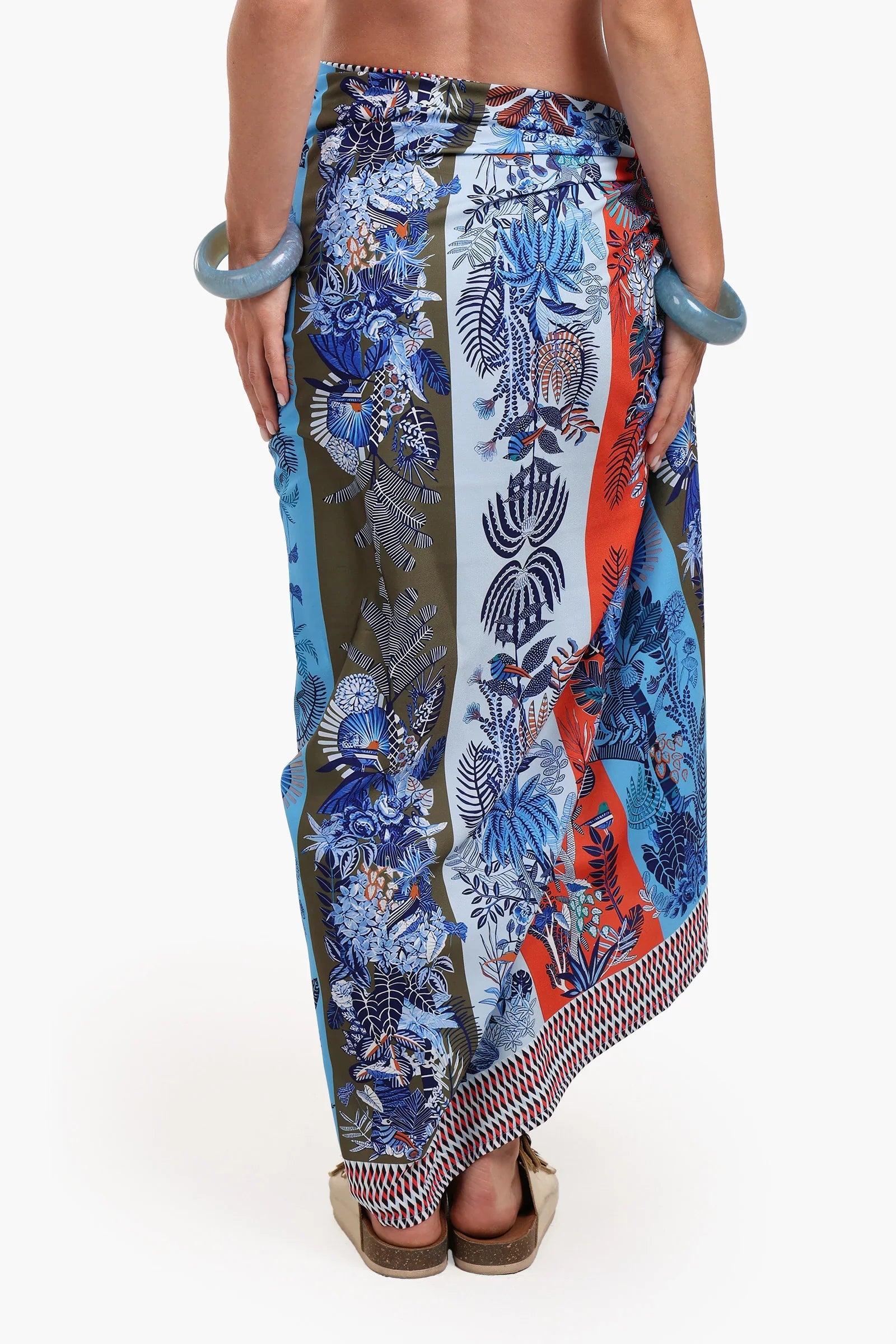 Tropical Print Beach Sarong Wrap