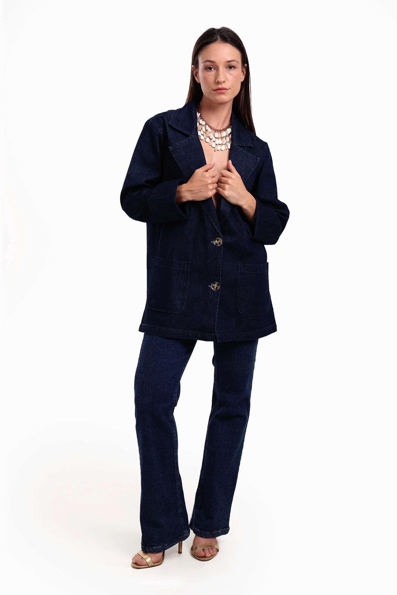 Oversized Denim Blazer