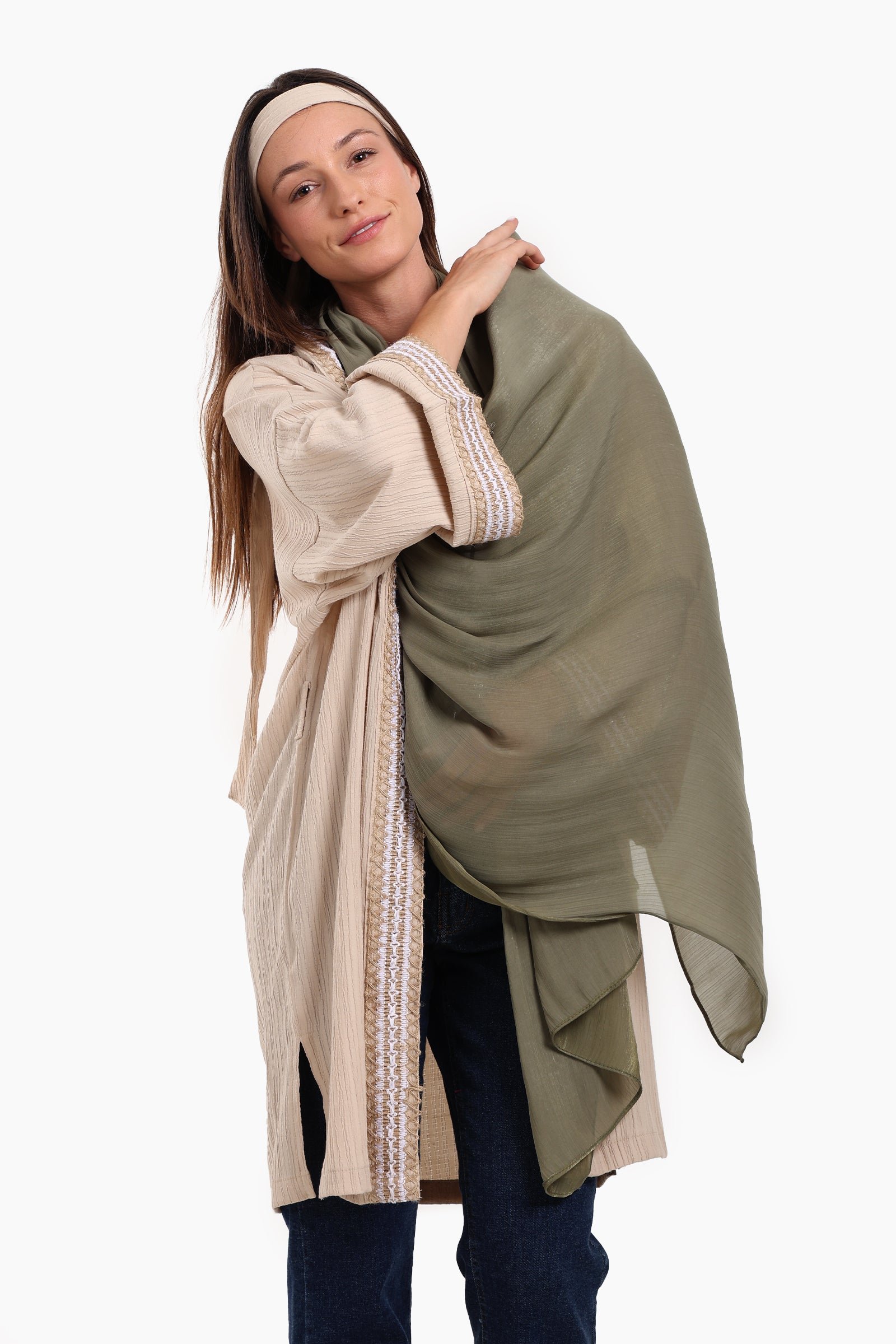 Cotton Organza Crinkle Scarf