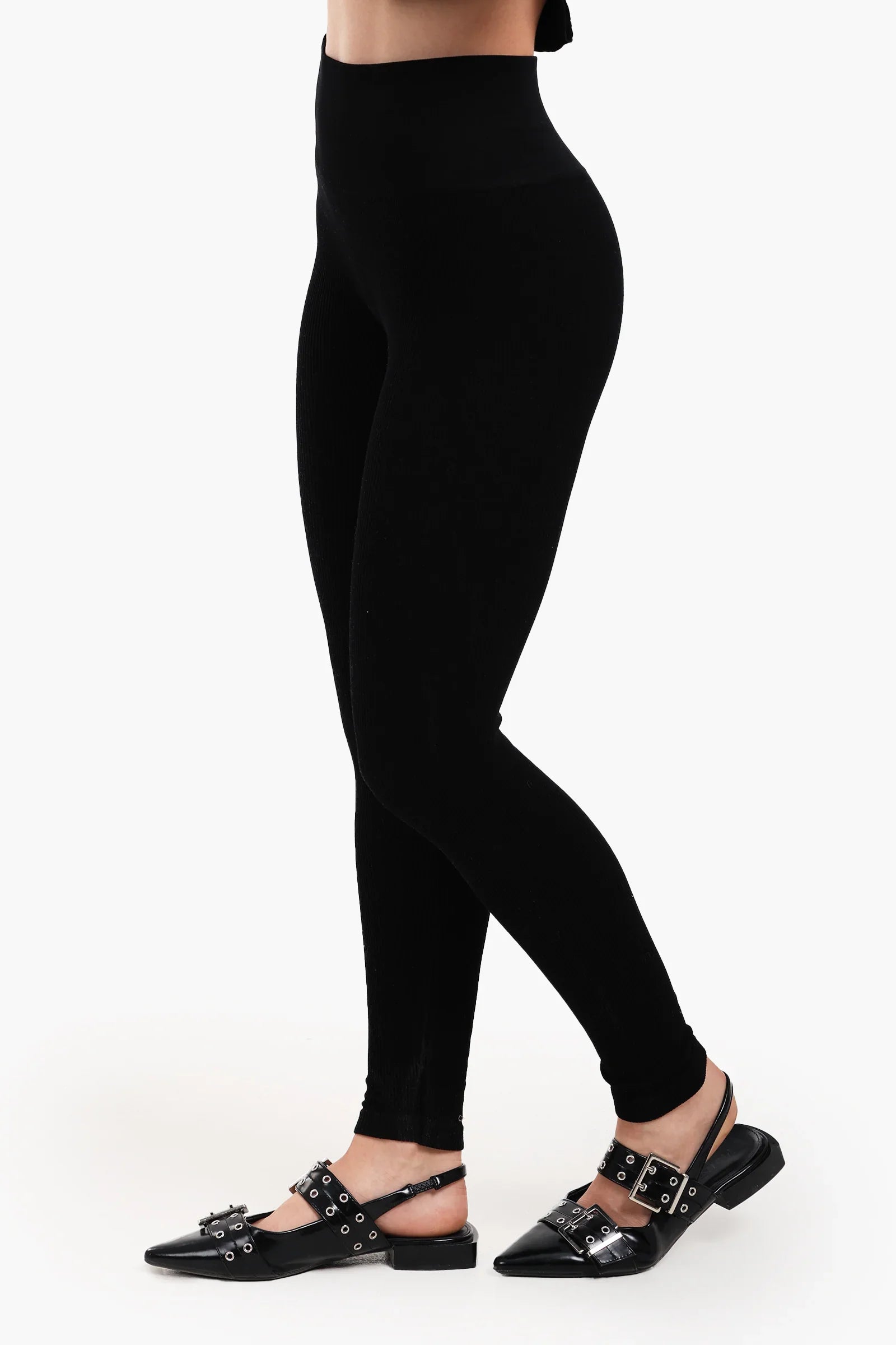 Ribbed High-Waist Leggings