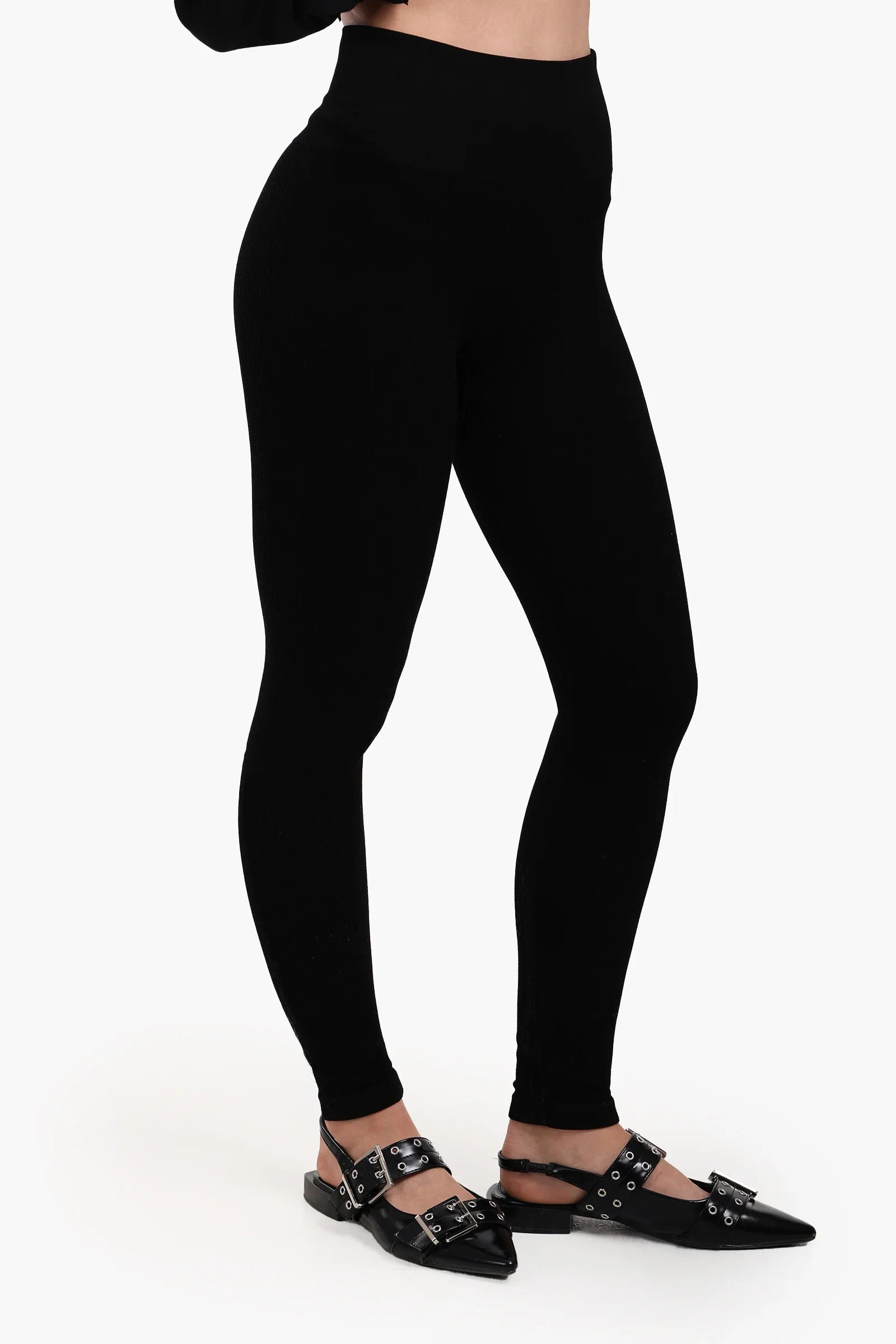 Ribbed High-Waist Leggings