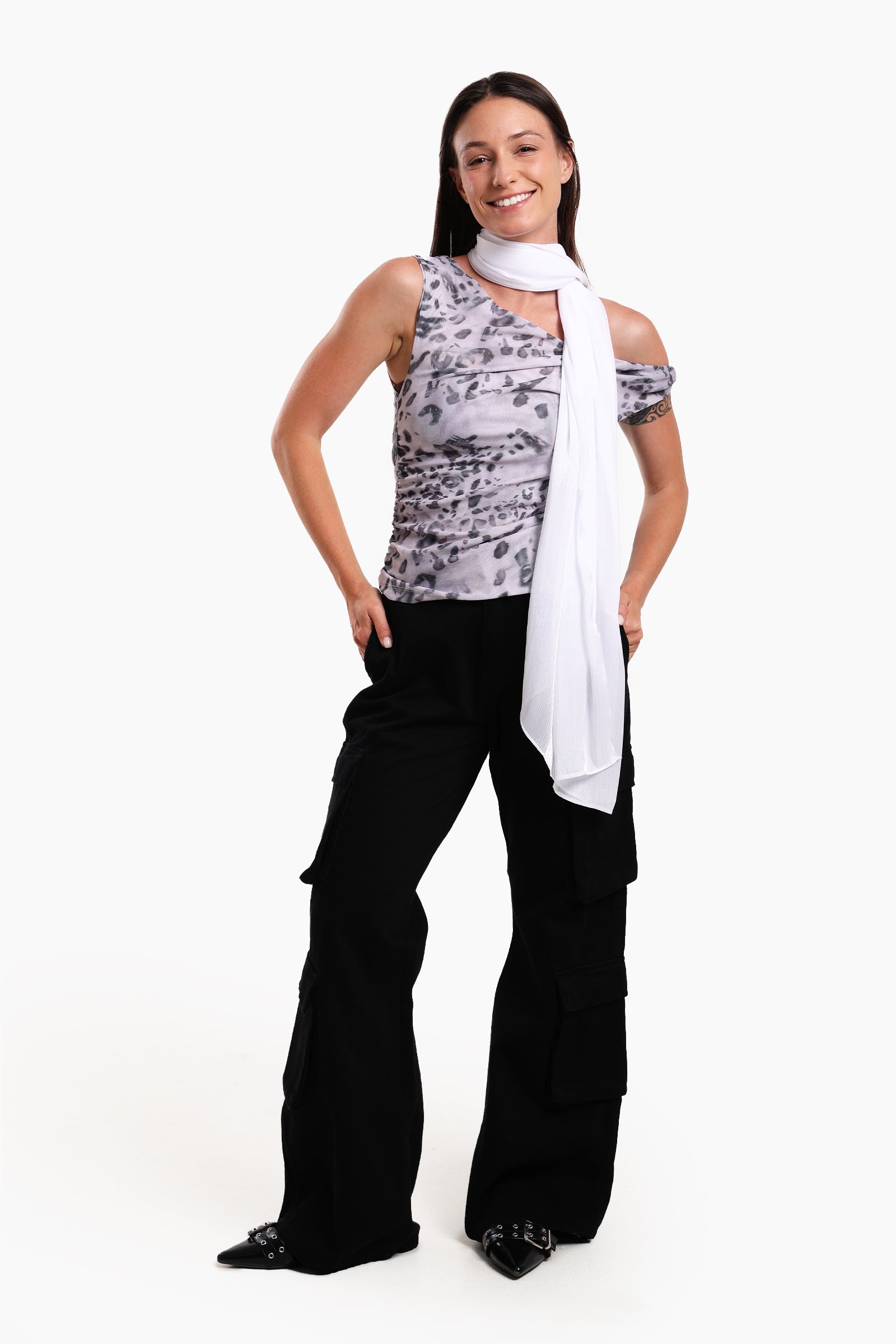 Cotton Organza Crinkle Scarf