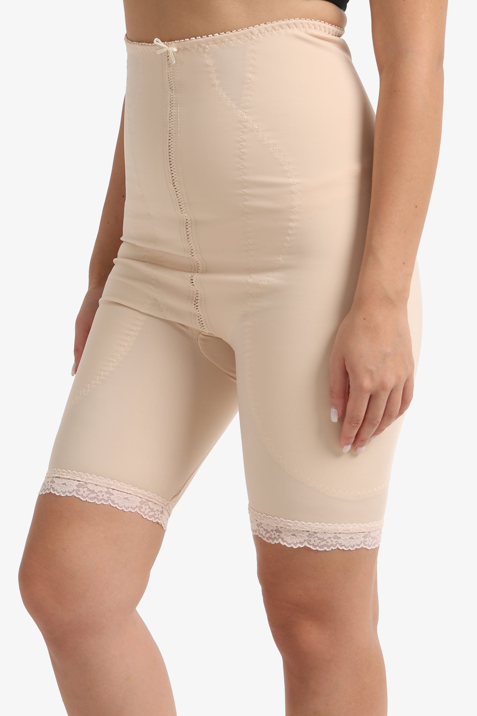 Lace Hem Shorts Corset