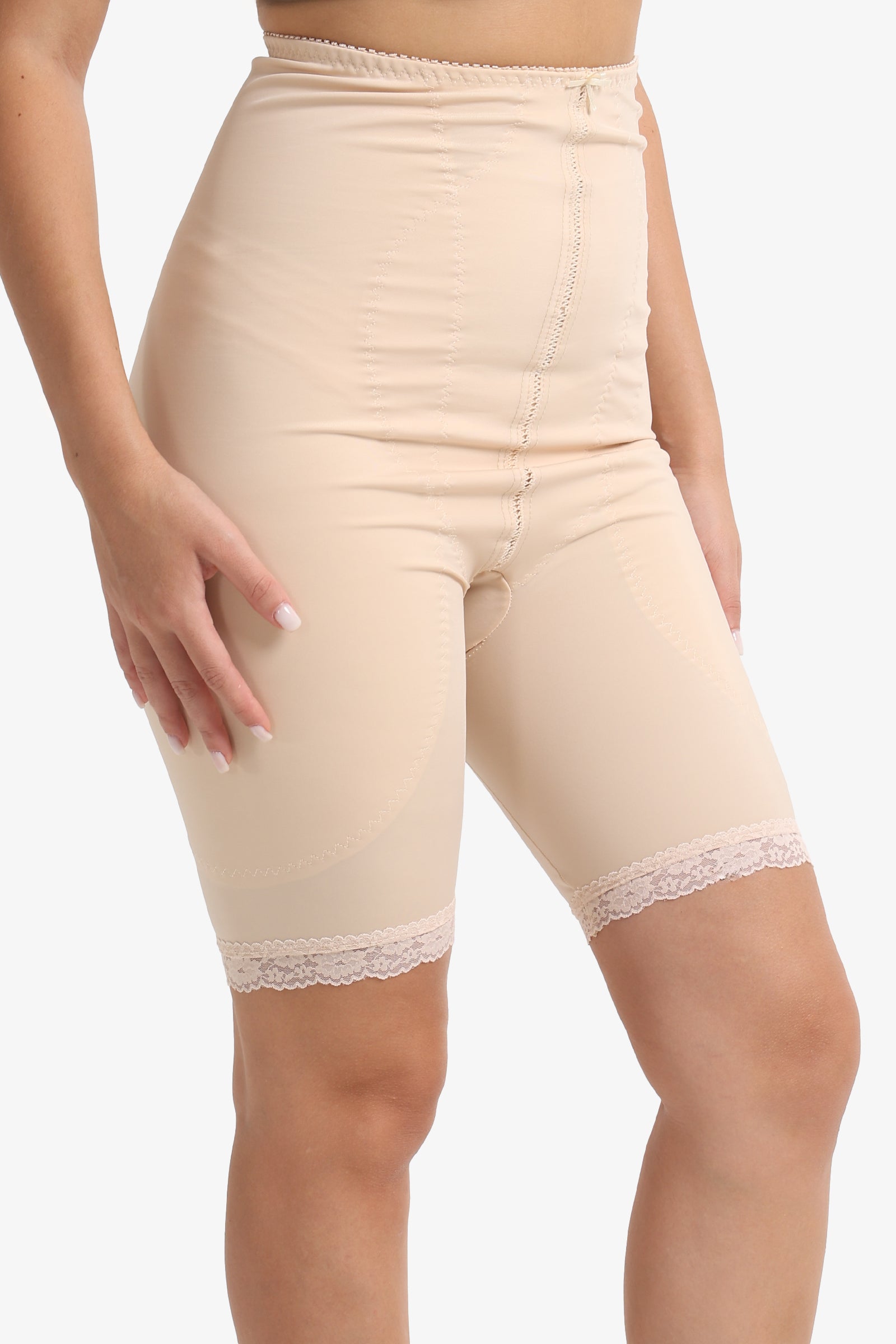 Lace Hem Shorts Corset