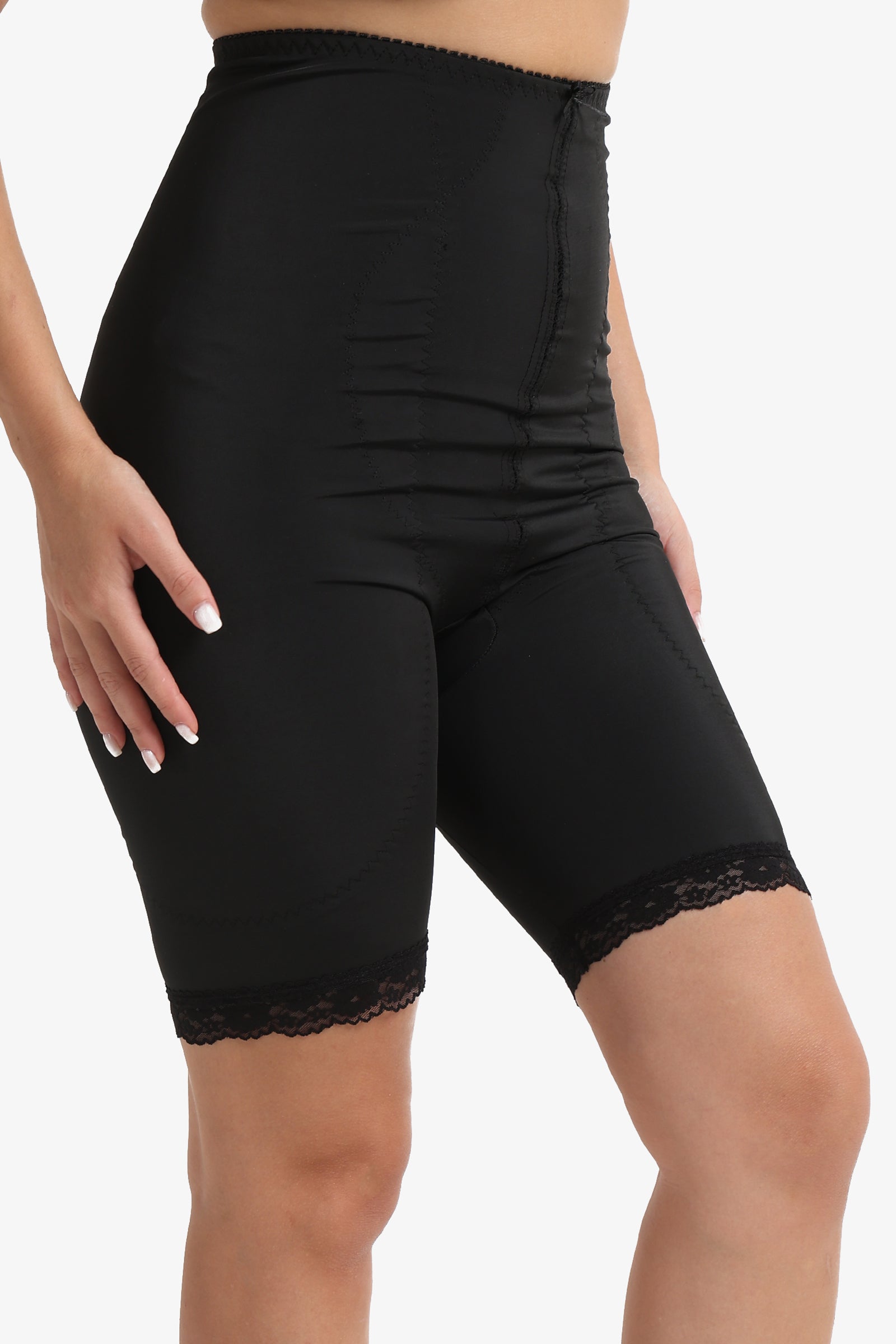 Lace Hem Shorts Corset