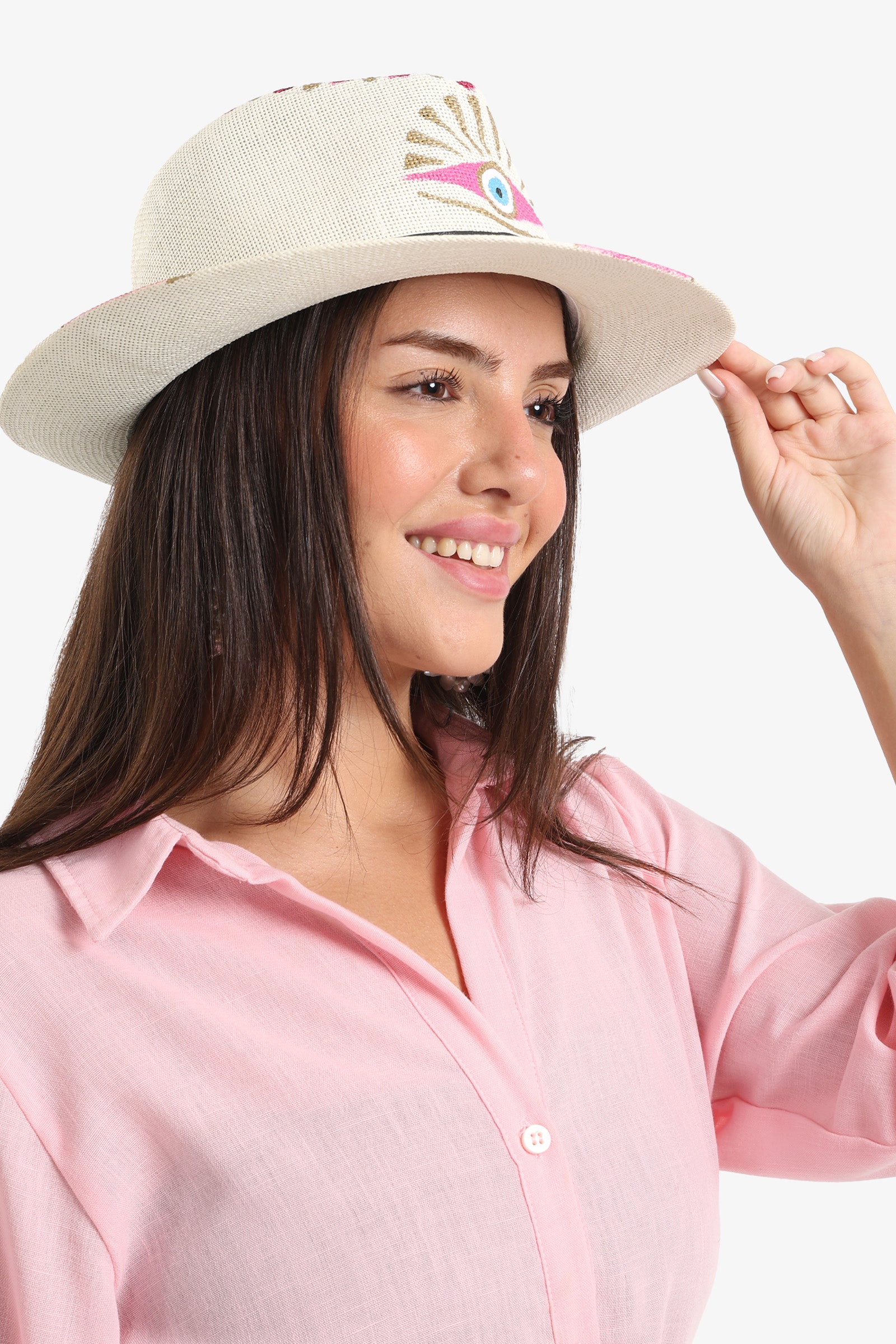 Eye Straw Beach Hat