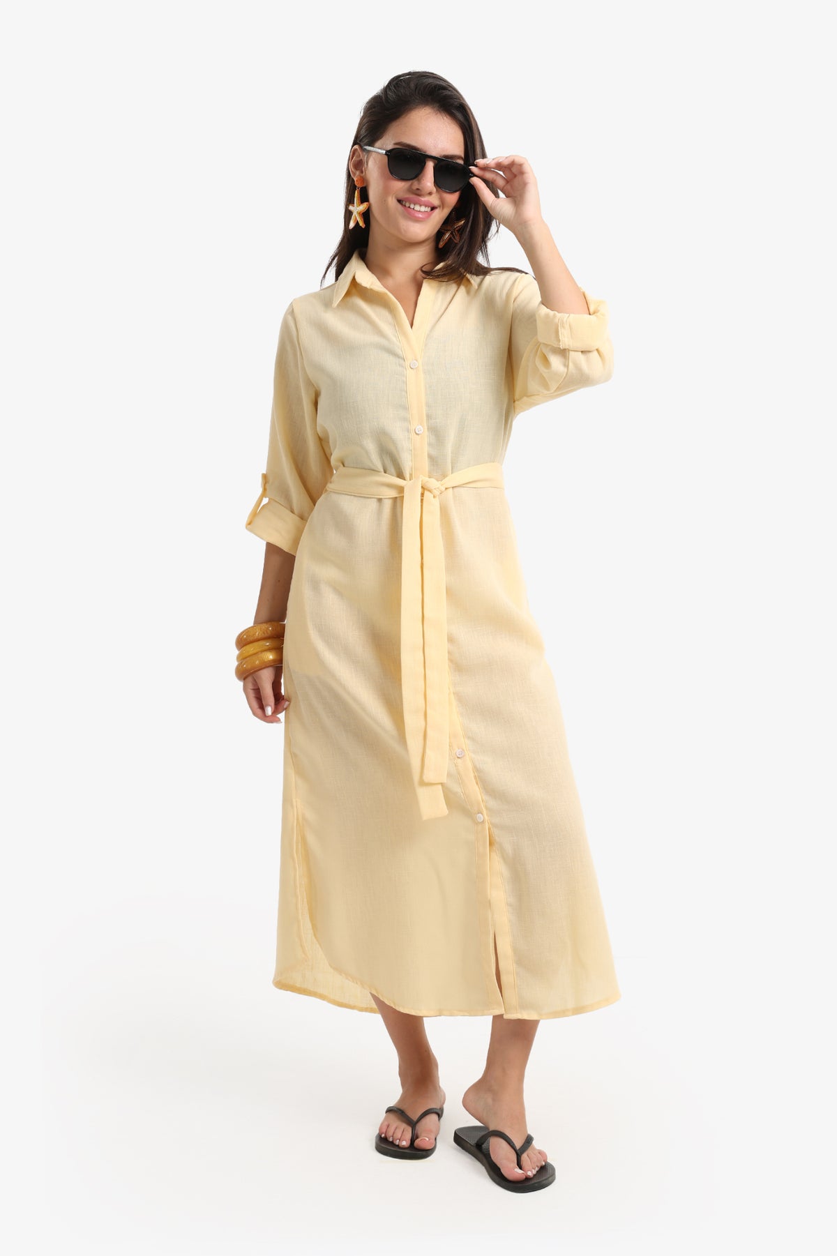Beach Dress with Deatchable Belt
