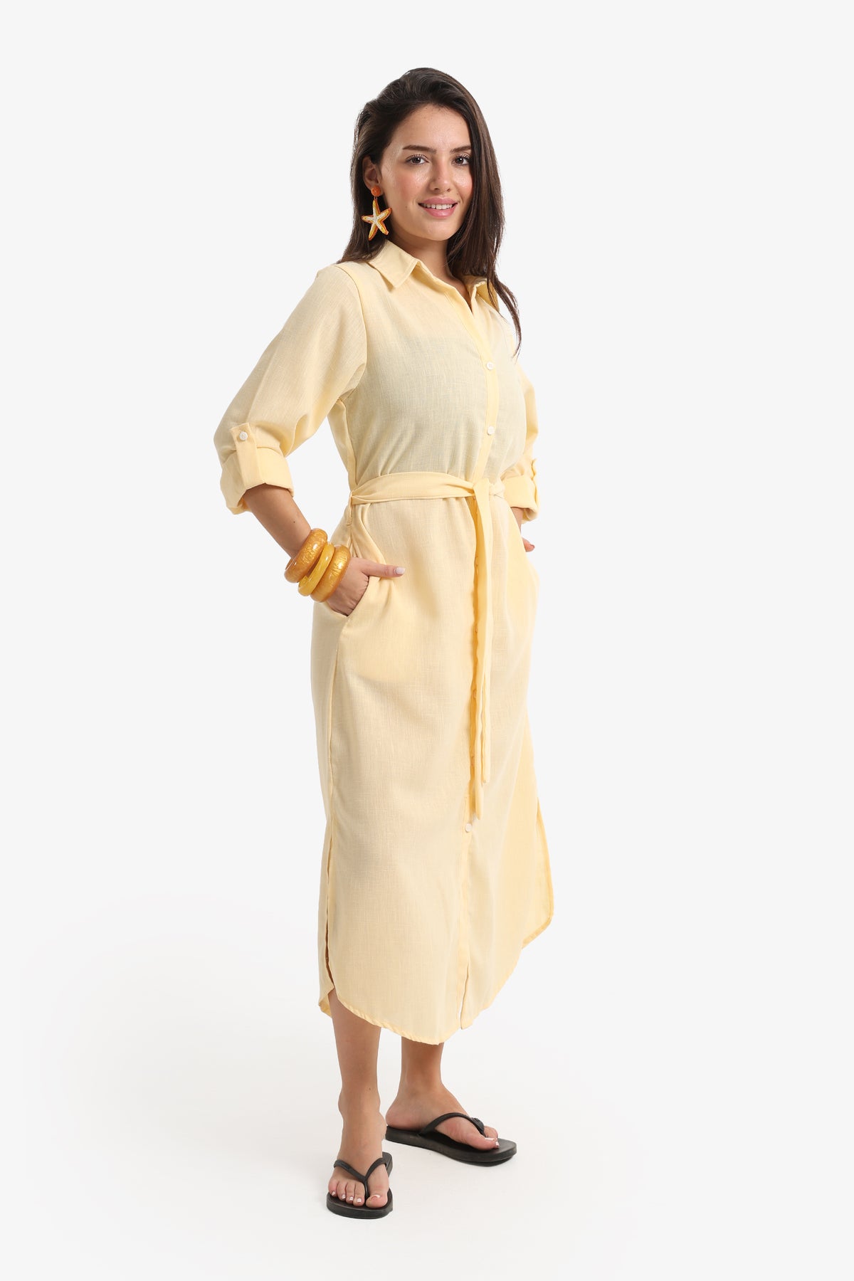 Beach Dress with Deatchable Belt