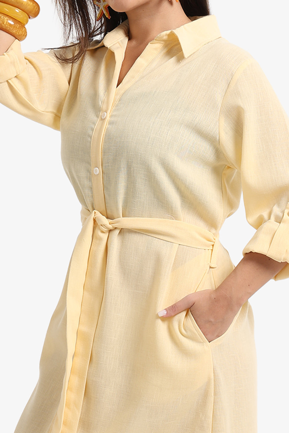 Beach Dress with Deatchable Belt