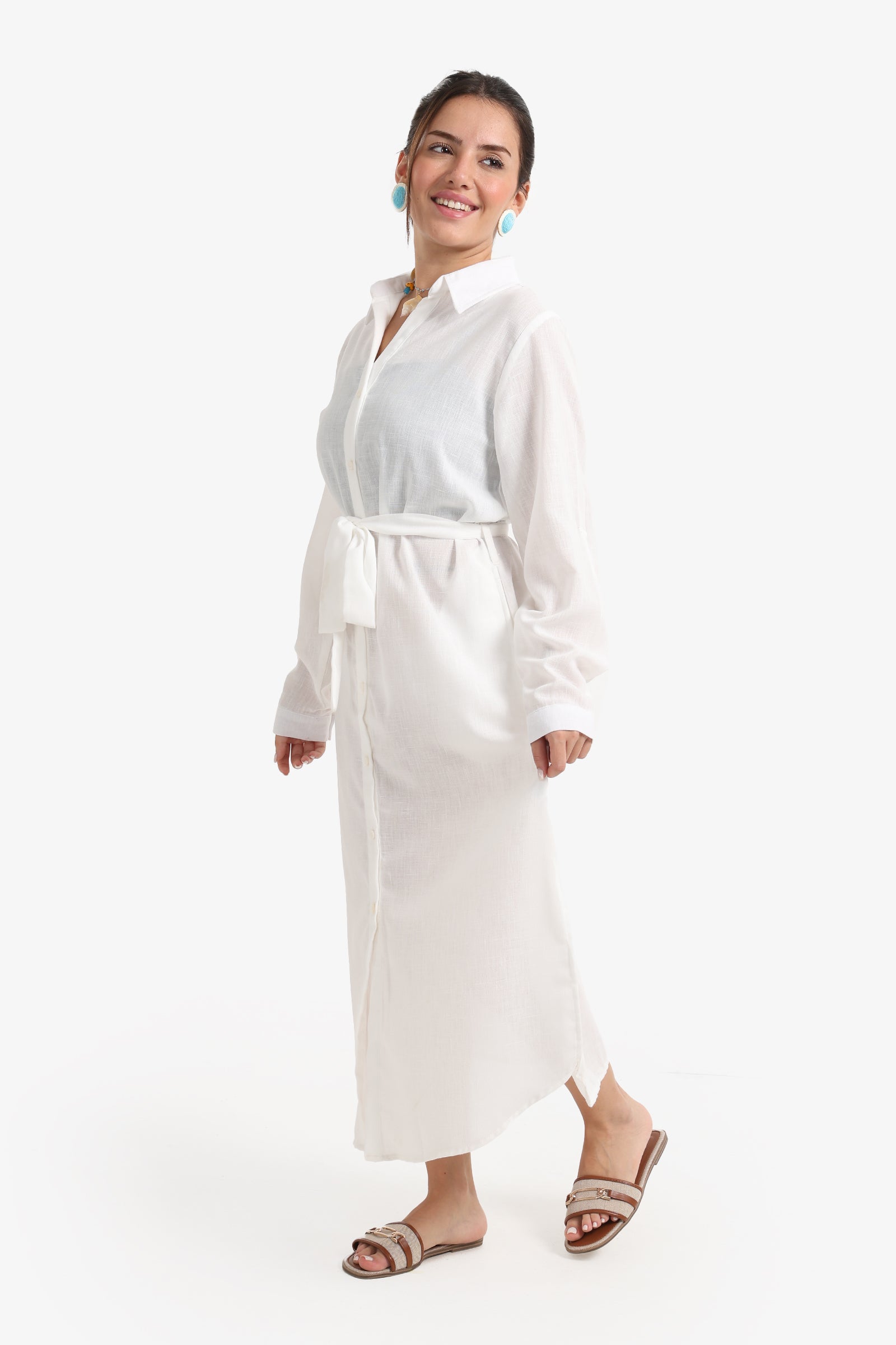 Beach Dress with Deatchable Belt
