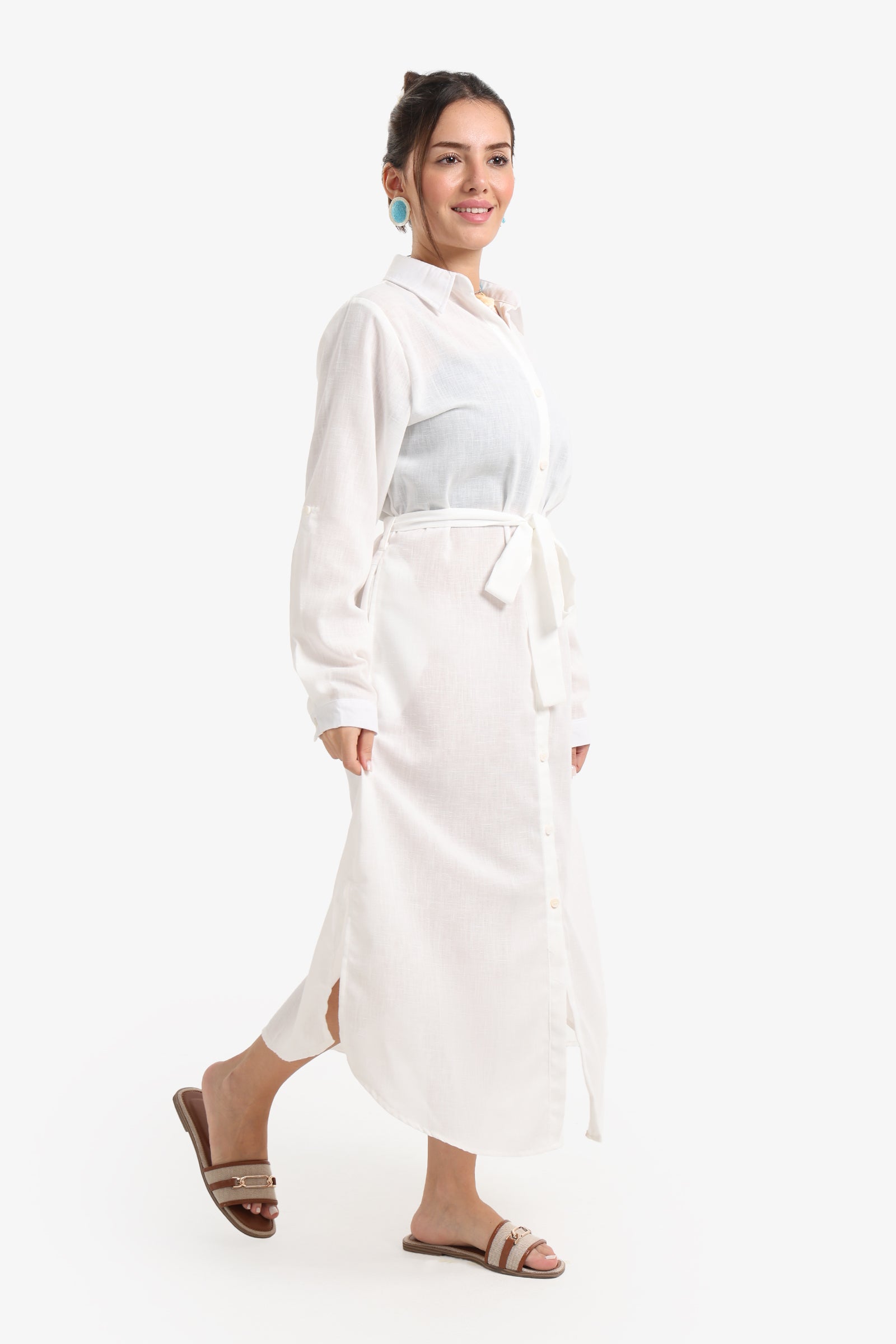 Beach Dress with Deatchable Belt