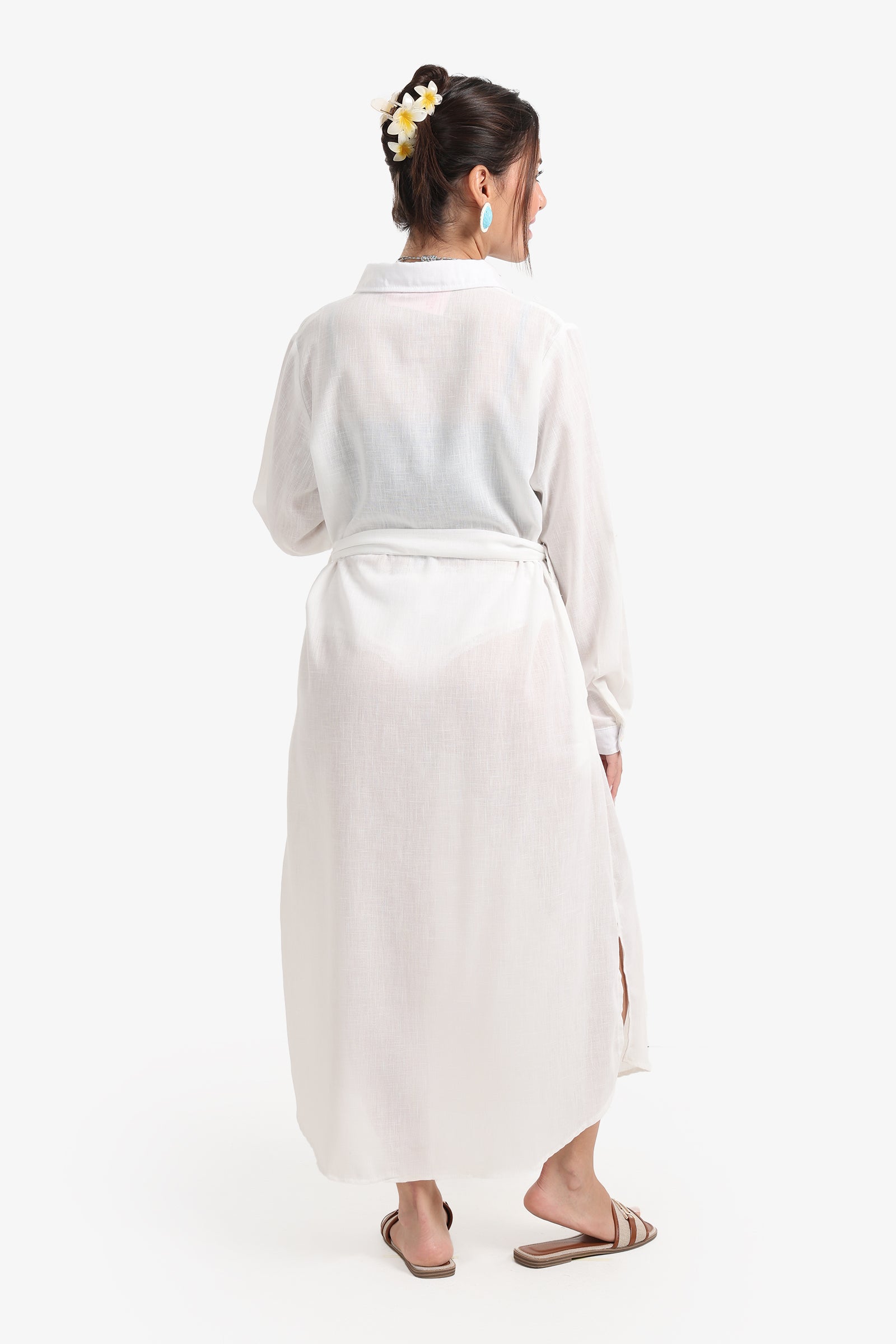 Beach Dress with Deatchable Belt