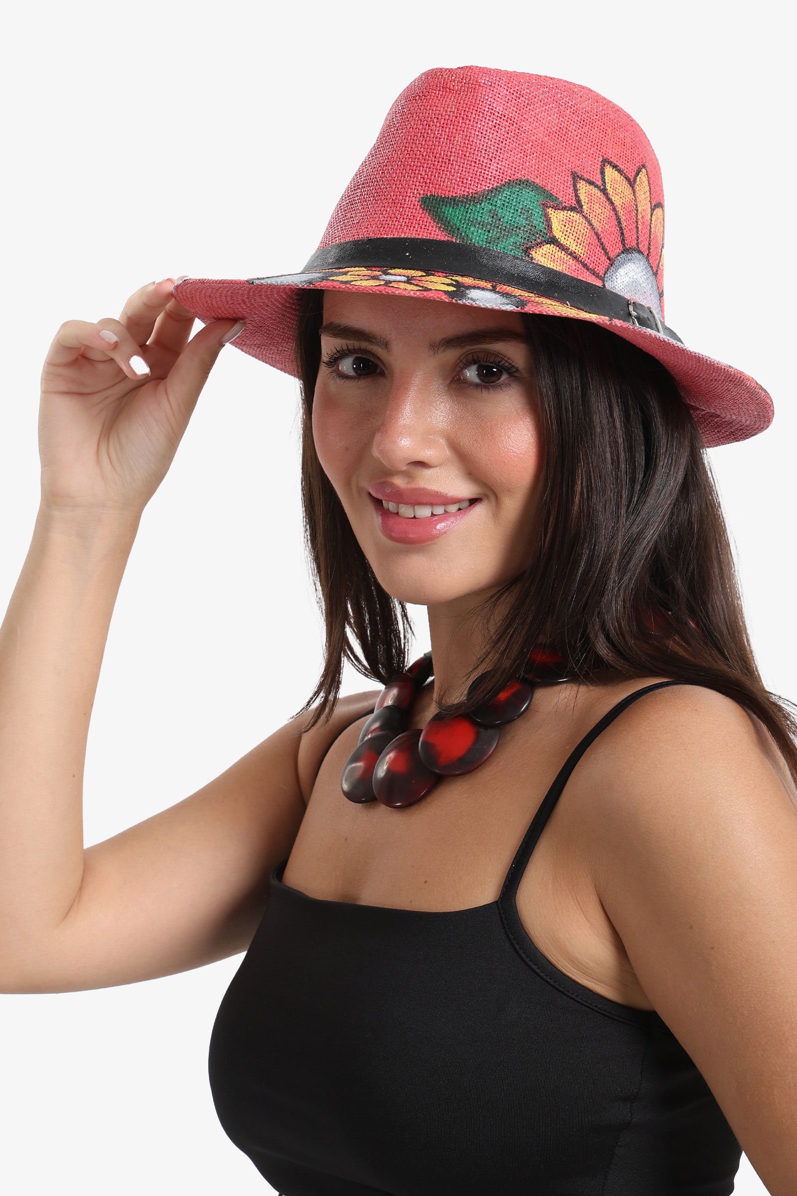 Sunflower Pink Beach Hat