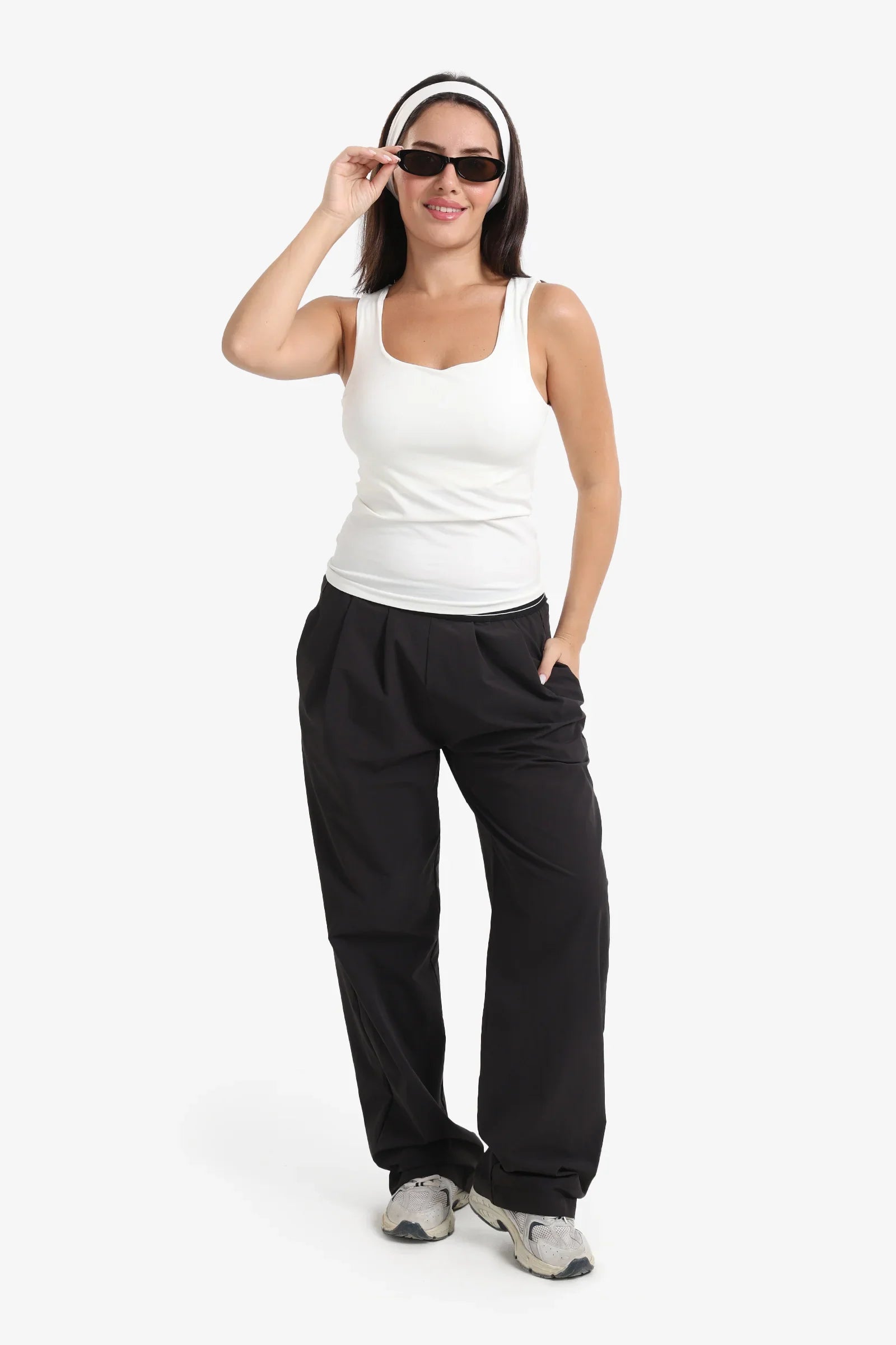 Sleek Solid Patterned Top