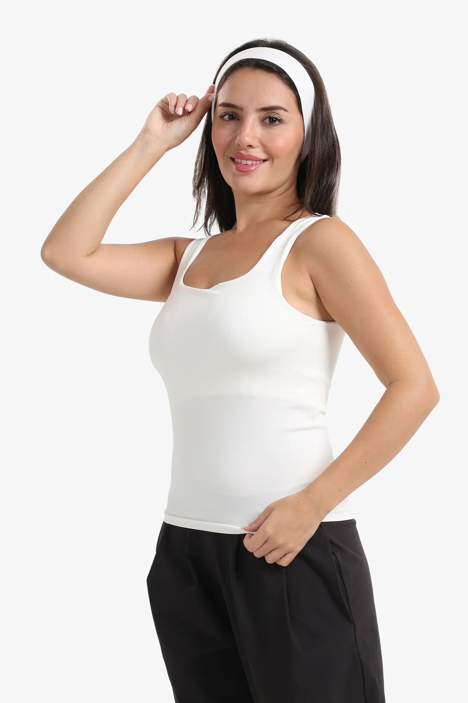 Sleek Solid Patterned Top