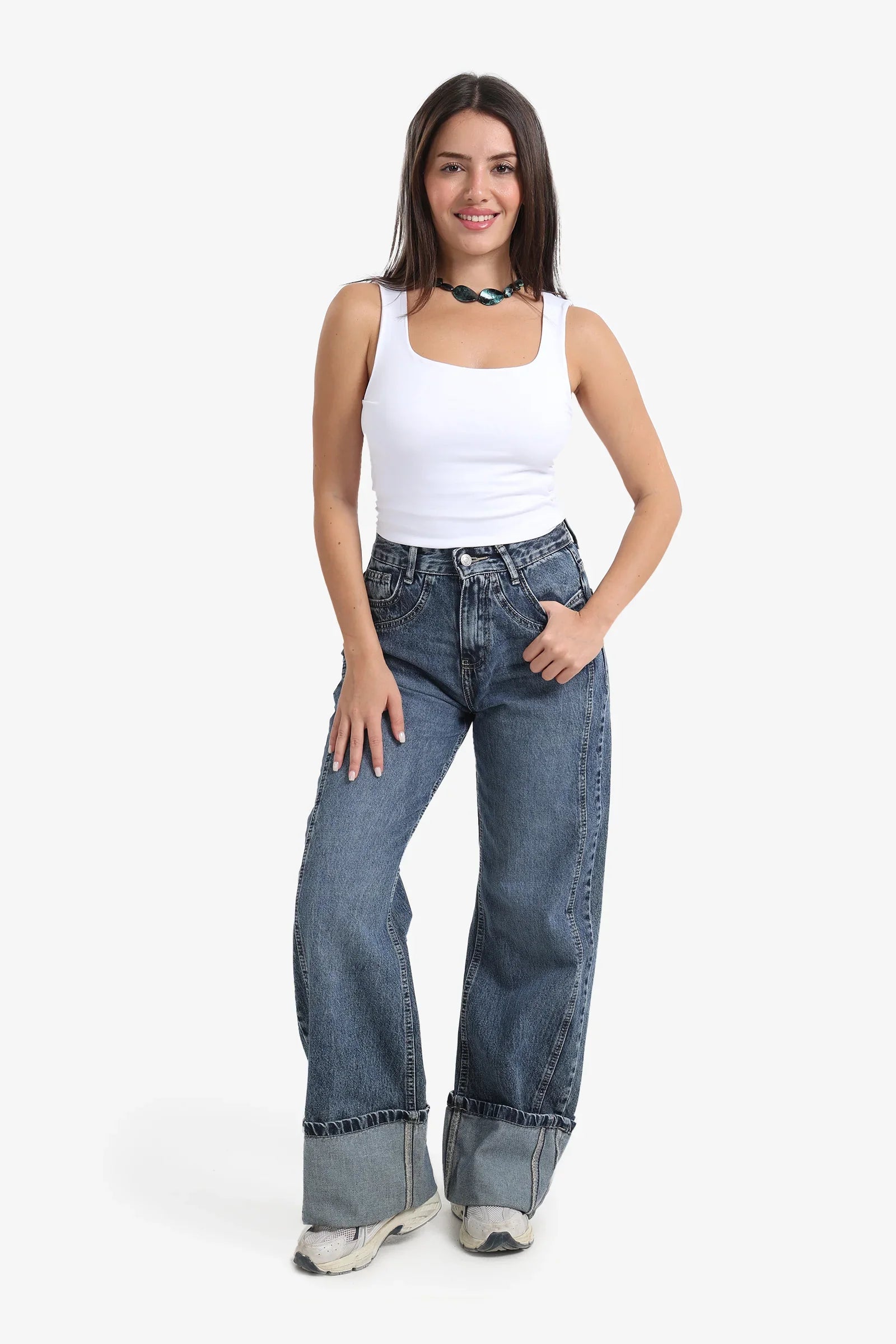 Sleek Solid Patterned Top