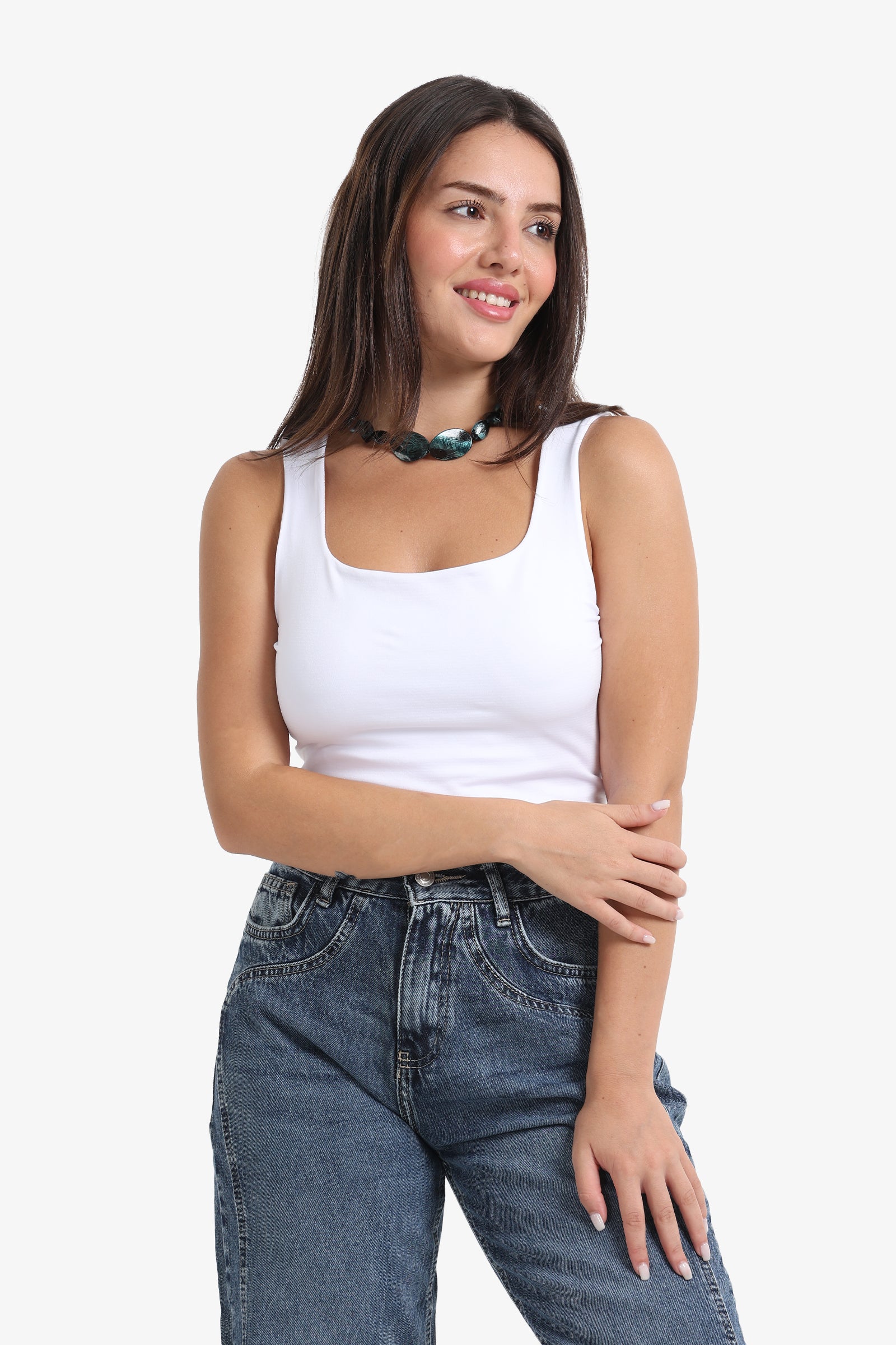 Sleek Solid Patterned Top