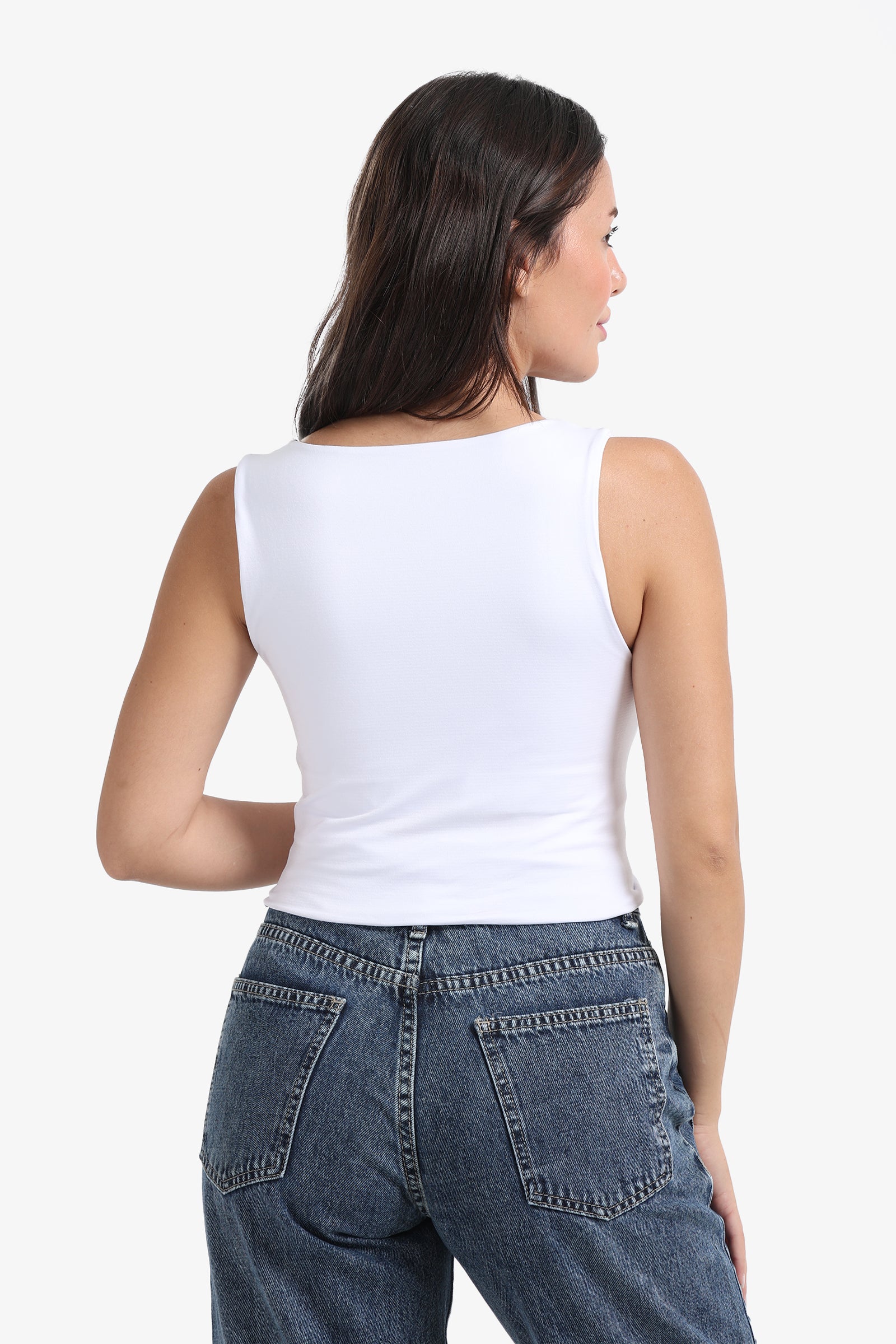 Sleek Solid Patterned Top