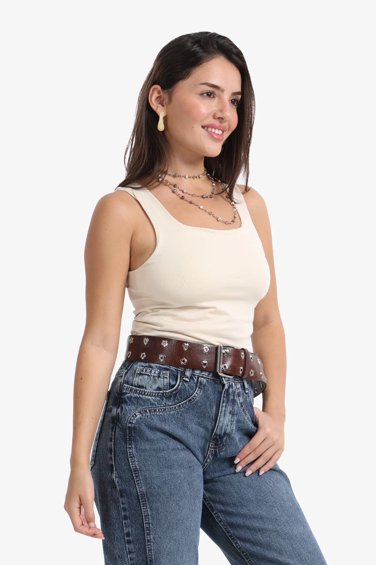 Sleek Solid Patterned Top