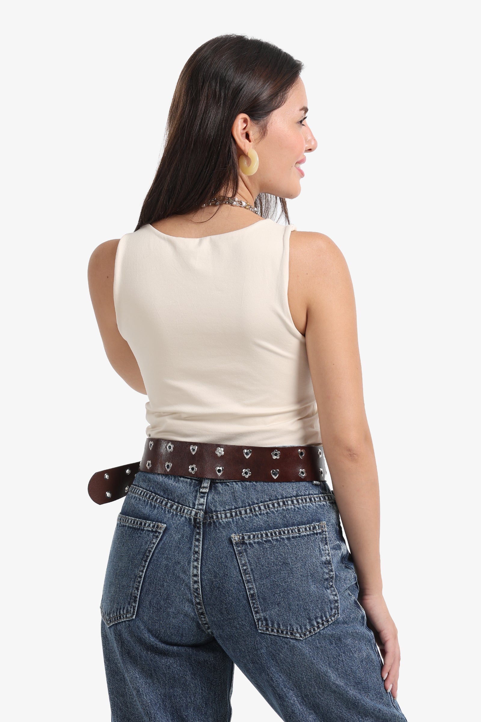 Sleek Solid Patterned Top