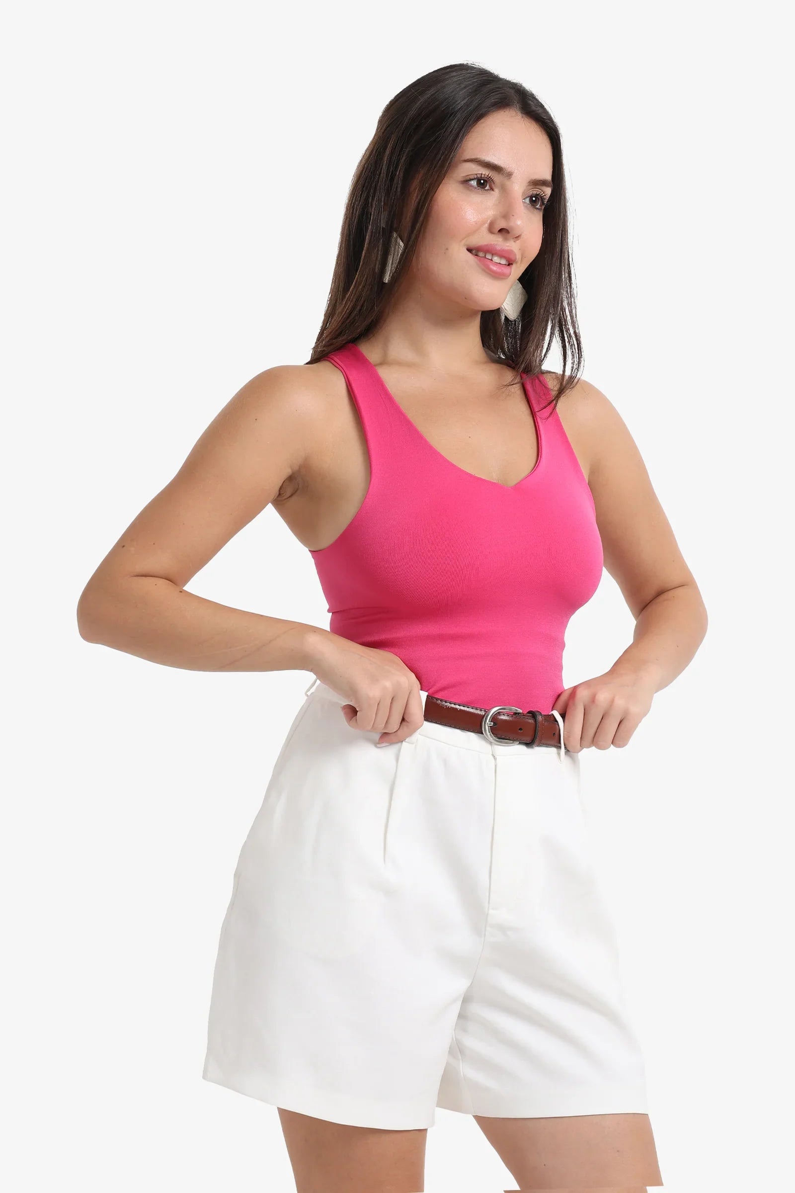 توب ضيق برقبة دائرية