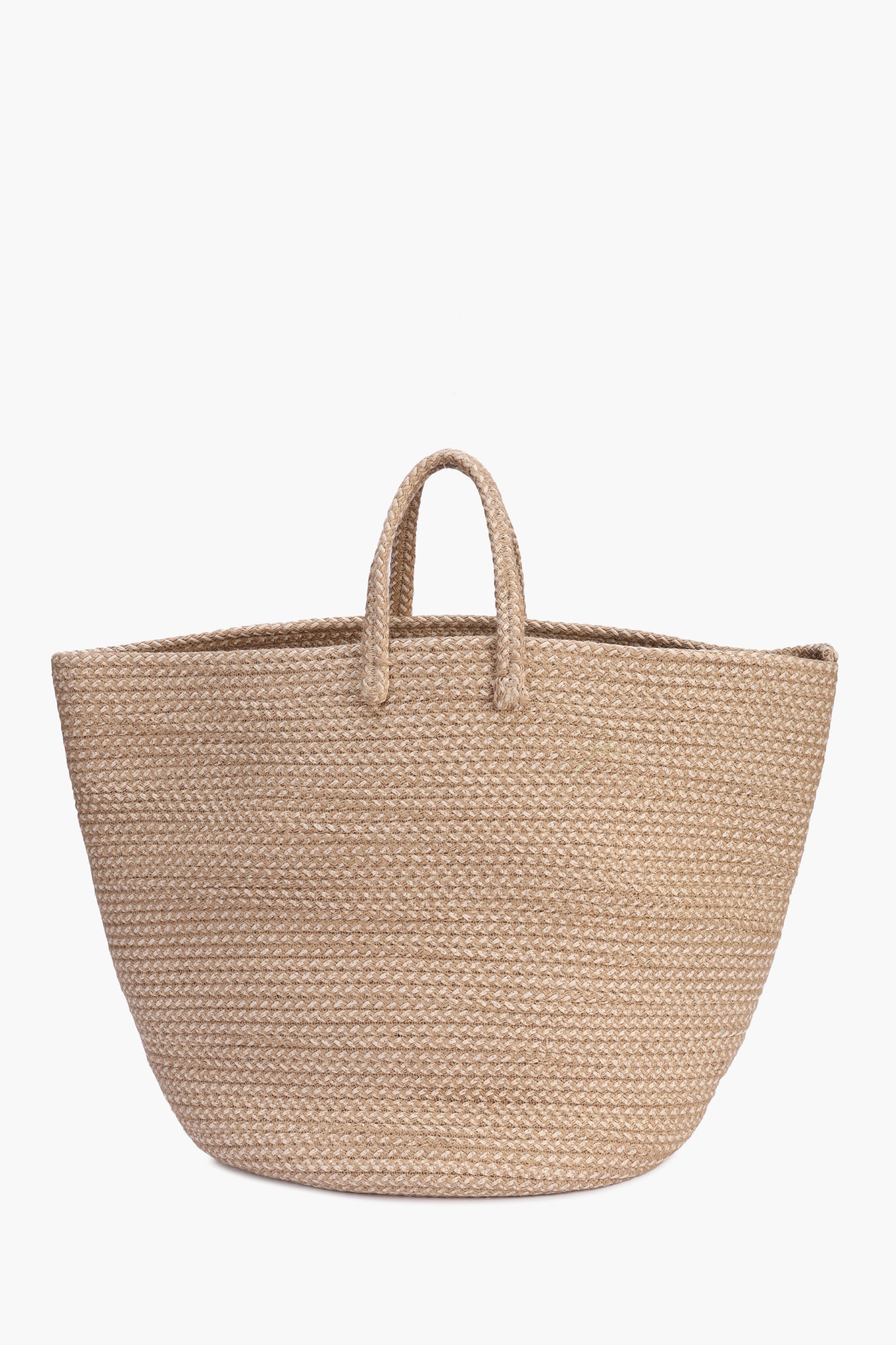 Braided Straw Basket with Handles