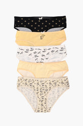 Pack of 5 Colored Bikini Panties